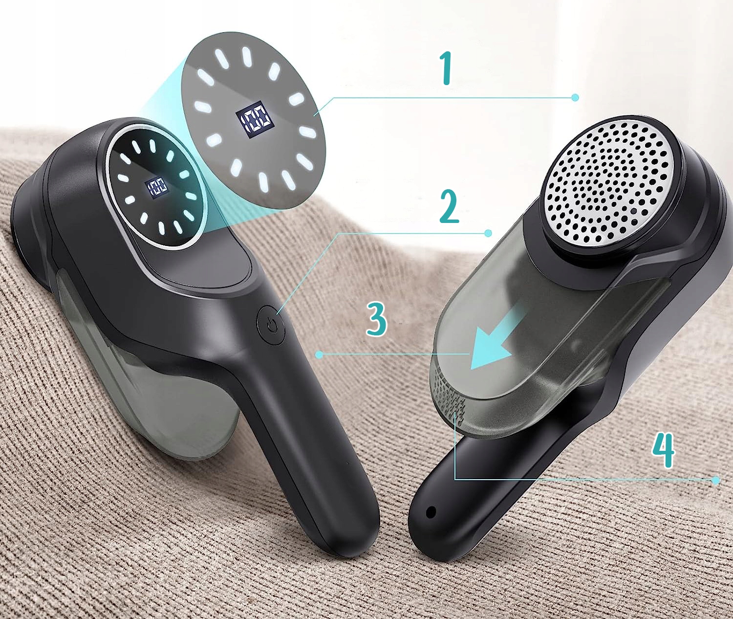 GOLARKA DO UBRAŃ TAPICERKI SWERTÓW MASZYNKA MOCNA Bezprzewodowa 6 NOŻY Model K670I