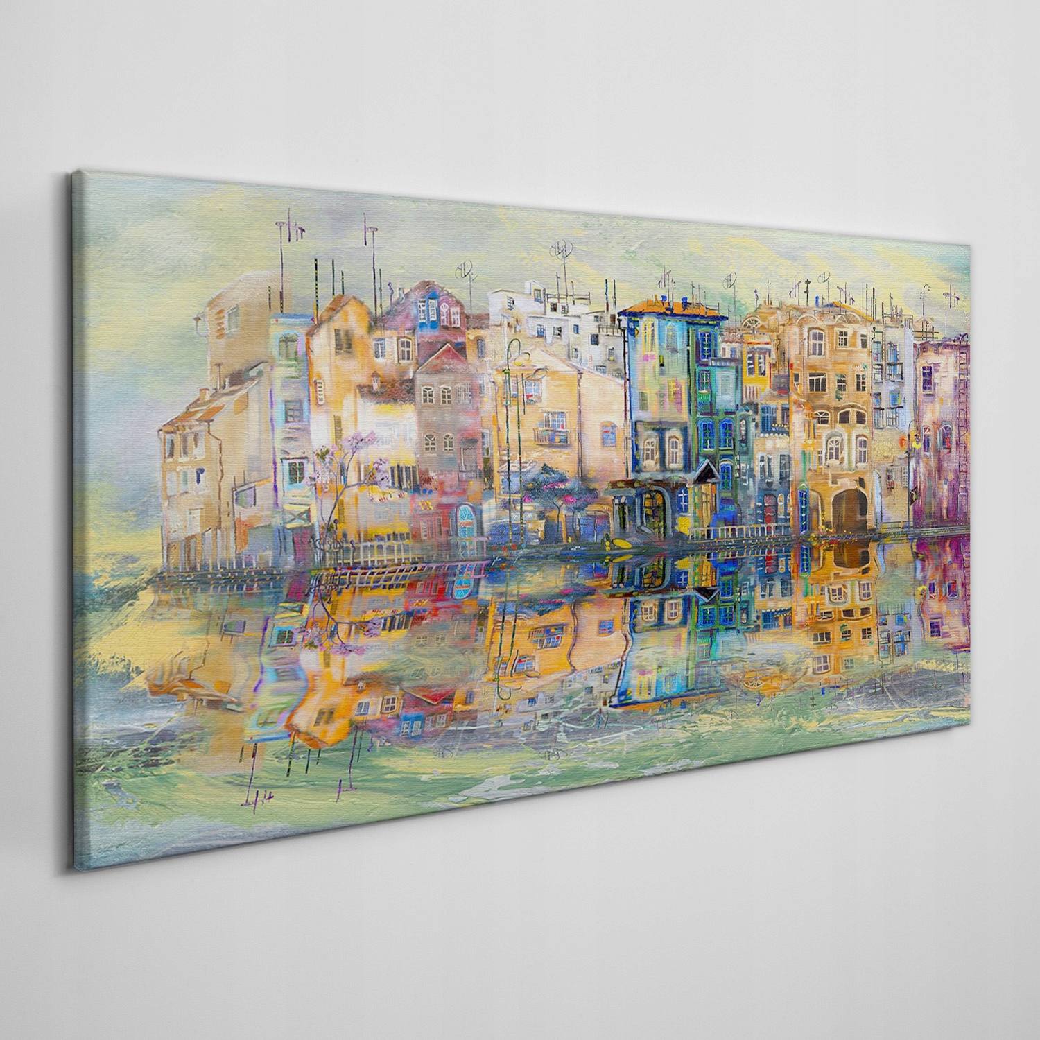 

Obraz na płótnie na ramie Miasto woda 140x70 cm