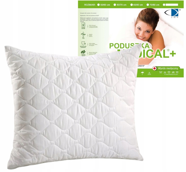 PODUSZKA JASIEK MEDICAL 45x45 ANTYALERGICZNA AMW