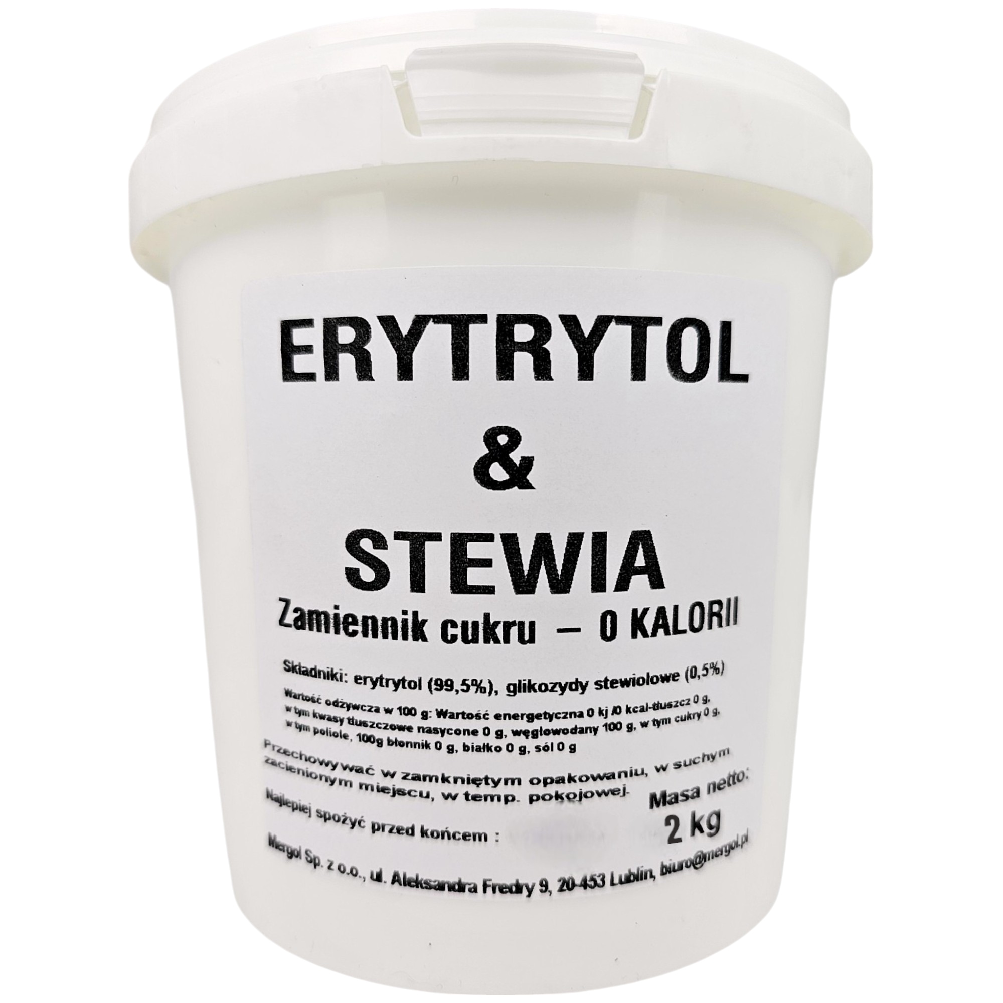 Levně Erytrytol Max Se Stévií Stevia Přírodní příchuť sladidlo Keto 0 kalorií 2 kg