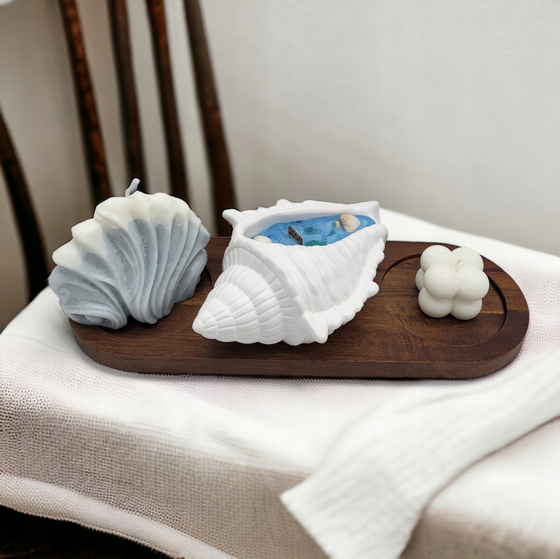 Sójové svíčky 3 ks na podstavci bambus