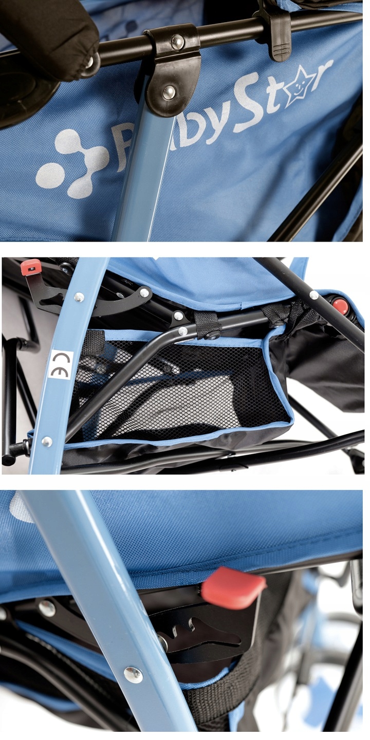 WÓZEK SPACEROWY SPACERÓWKA PARASOLKA + DODATKI Rodzaj kół Z tworzywa