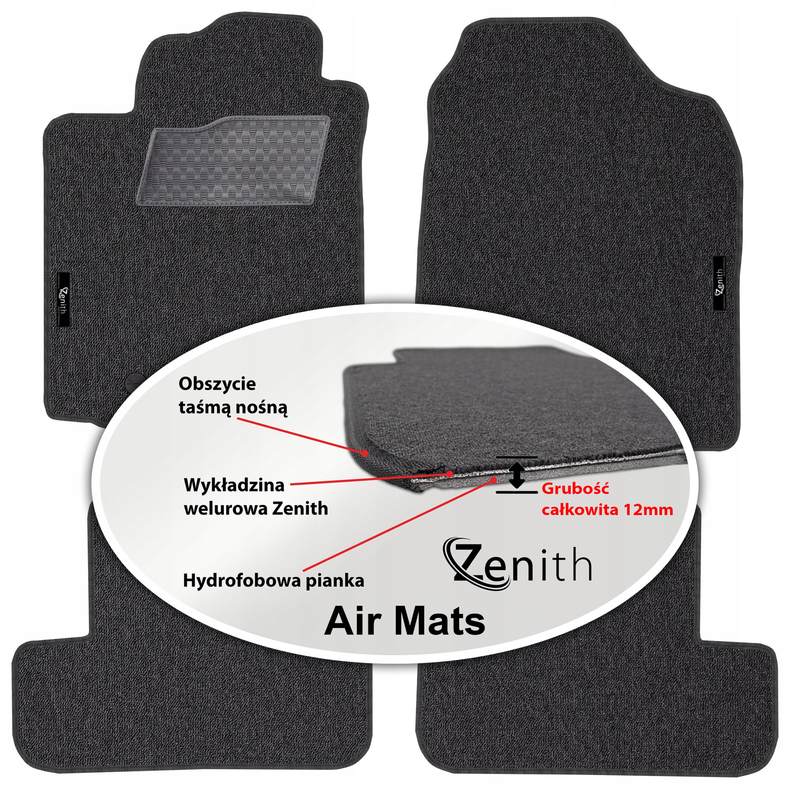Corolla Verso I Minivan 02-04 Velúrové koberčeky do auta Zenith Air Mats