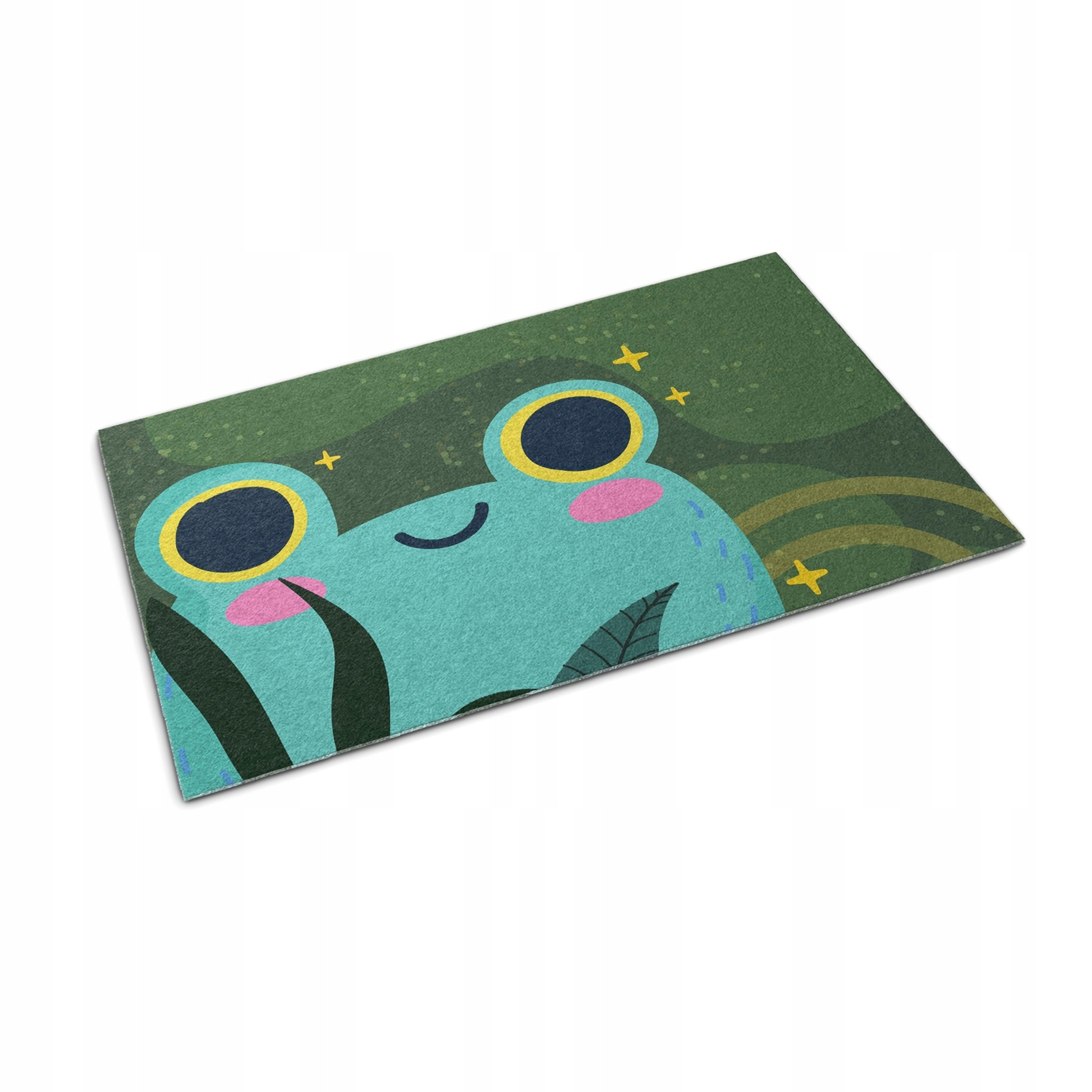 Absorpčná vstupná rohožka pod dvere Roztomilá žabka 90 cm x 60 cm