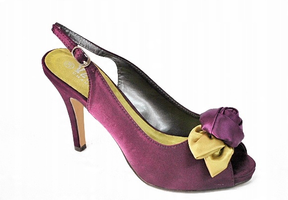 

Eleganckie Sandały Vesuvio W09-GL-12 Purpurowe R37