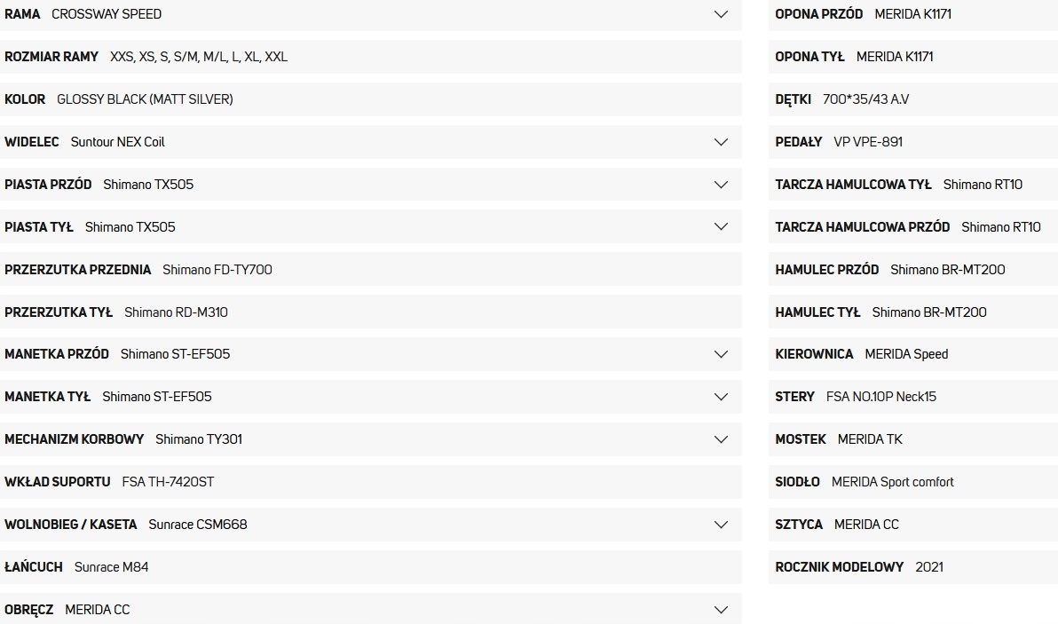 ROWER MERIDA CROSSWAY L 15-D 2022 S 46 Lady BLUE Kod producenta 21-86071