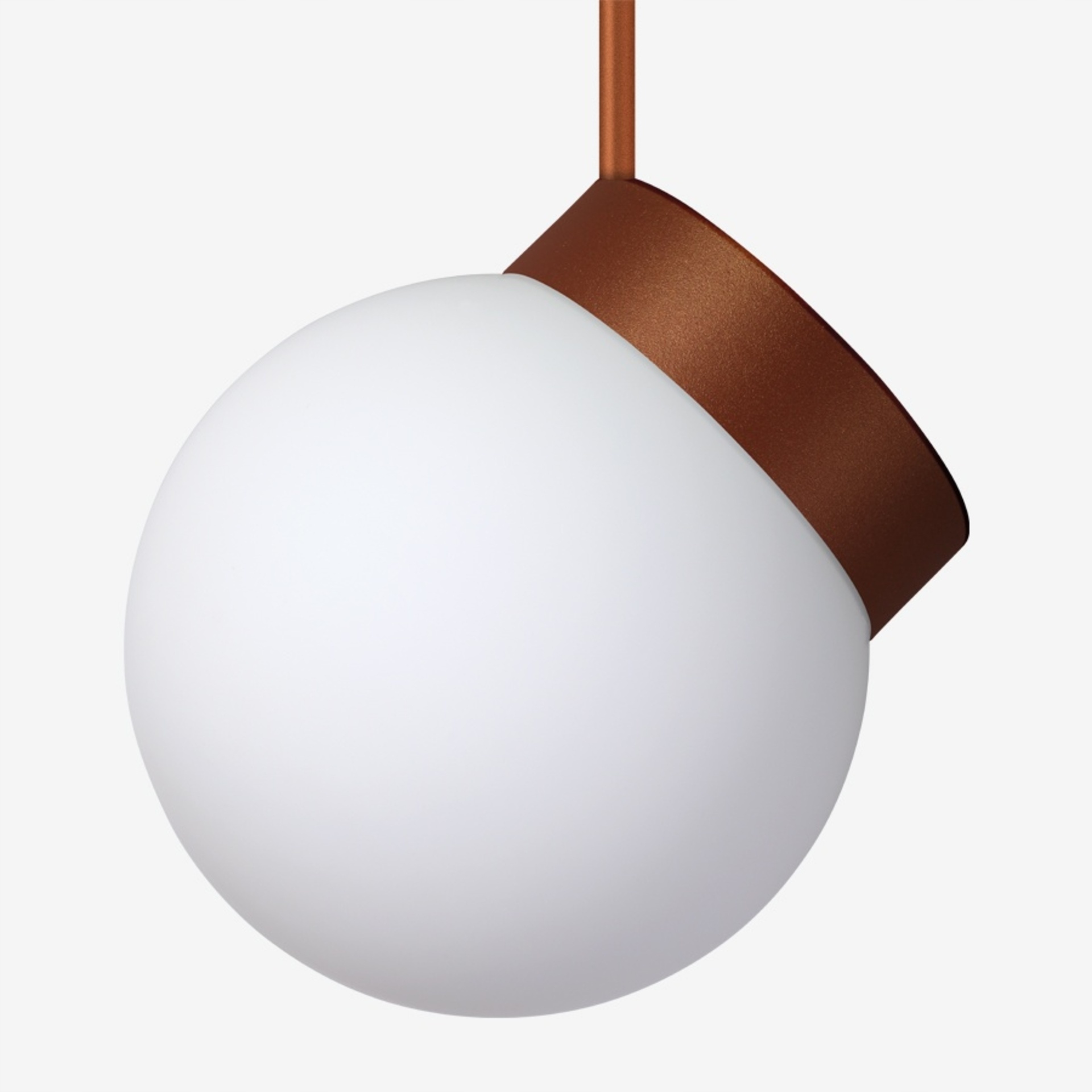 Lucis závesné svietidlo Polaris Ztr 1x60(46)W E27 sklo meď opál ZTR.11.200.7