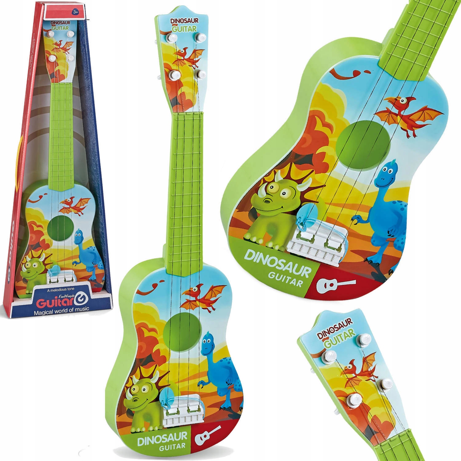 

Gitara Dla Dzieci Dinozaury Klasyczna 55cm