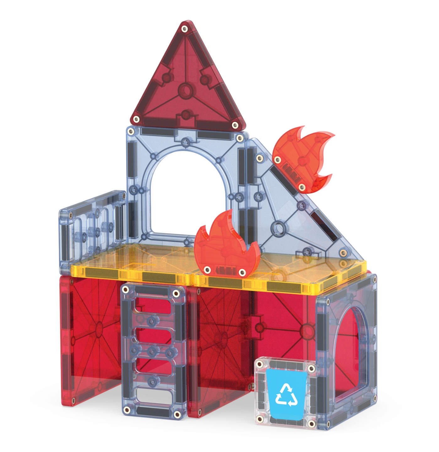 Klocki Magnetyczne Straż Pożarna 27 el MAGNA-TILES