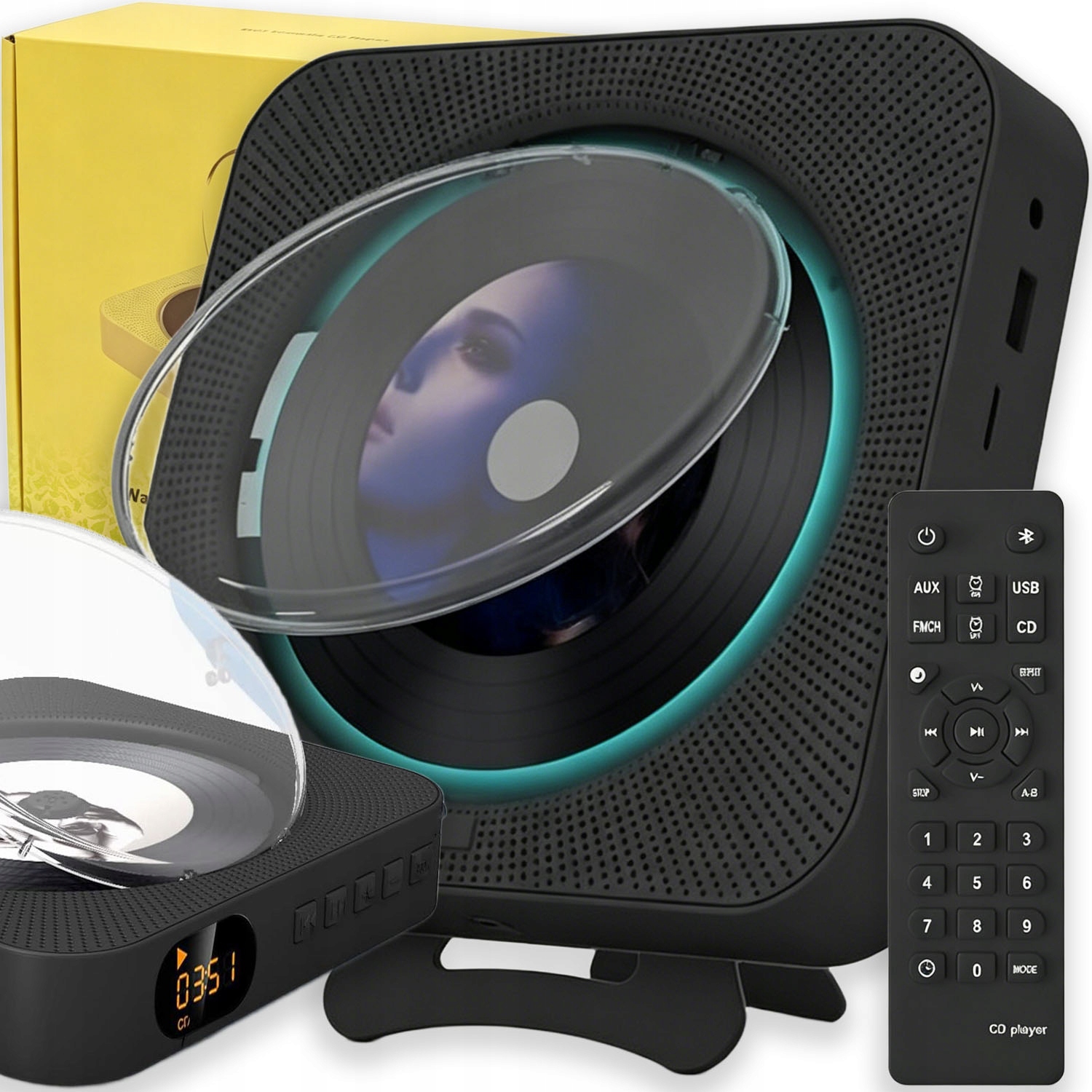 Prenosný Prehrávač CD Reproduktor Bluetooth Rádio Vynikajúce Darčeky