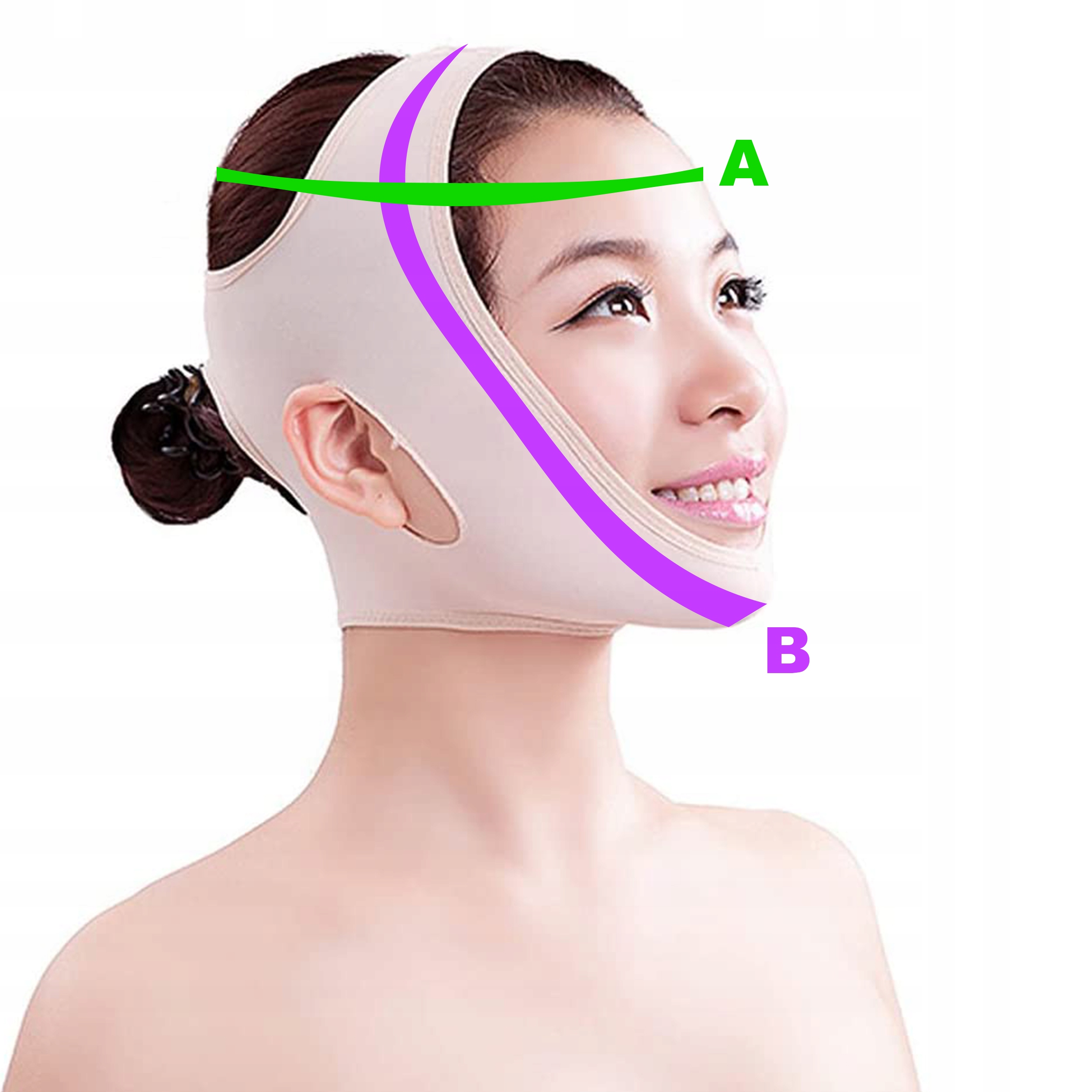 OPASKA SZARFA LIFTINGUJĄCA TWARZ PODBRÓDEK BEŻ M Marka Mawe