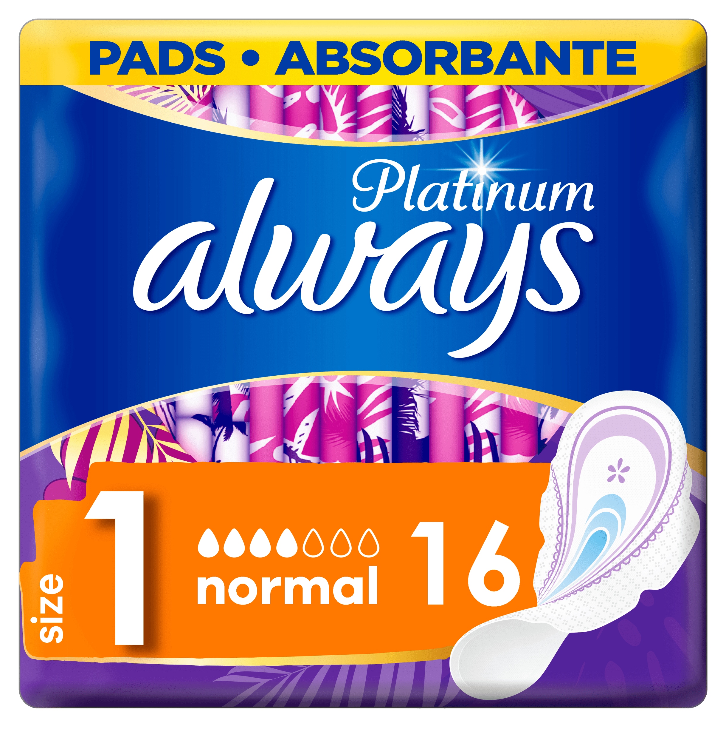 

Podpaski Always Platinum Normal 16 sztuk