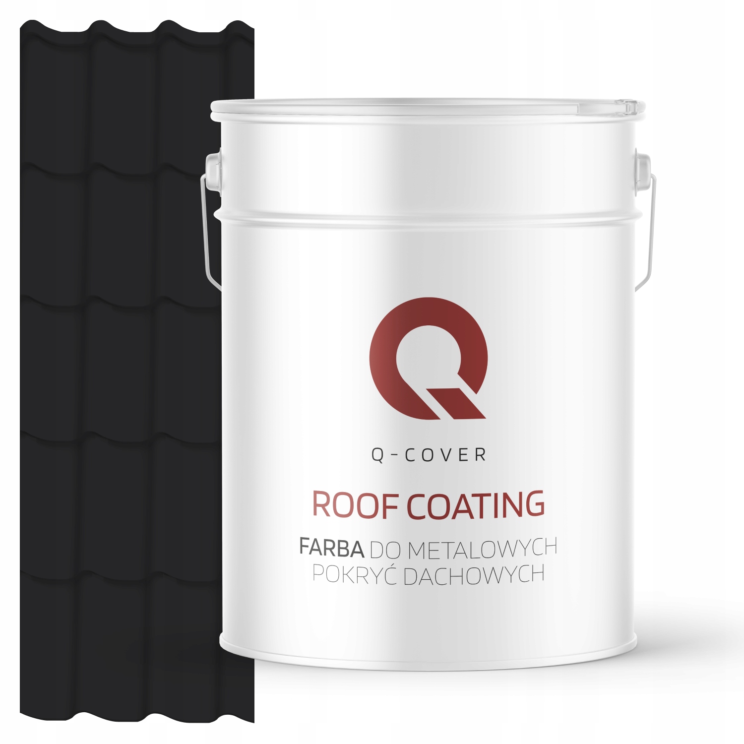 Farba Na Kovové Strechy Plech Pozink Biela Čierna RAL9005 10L Lesk