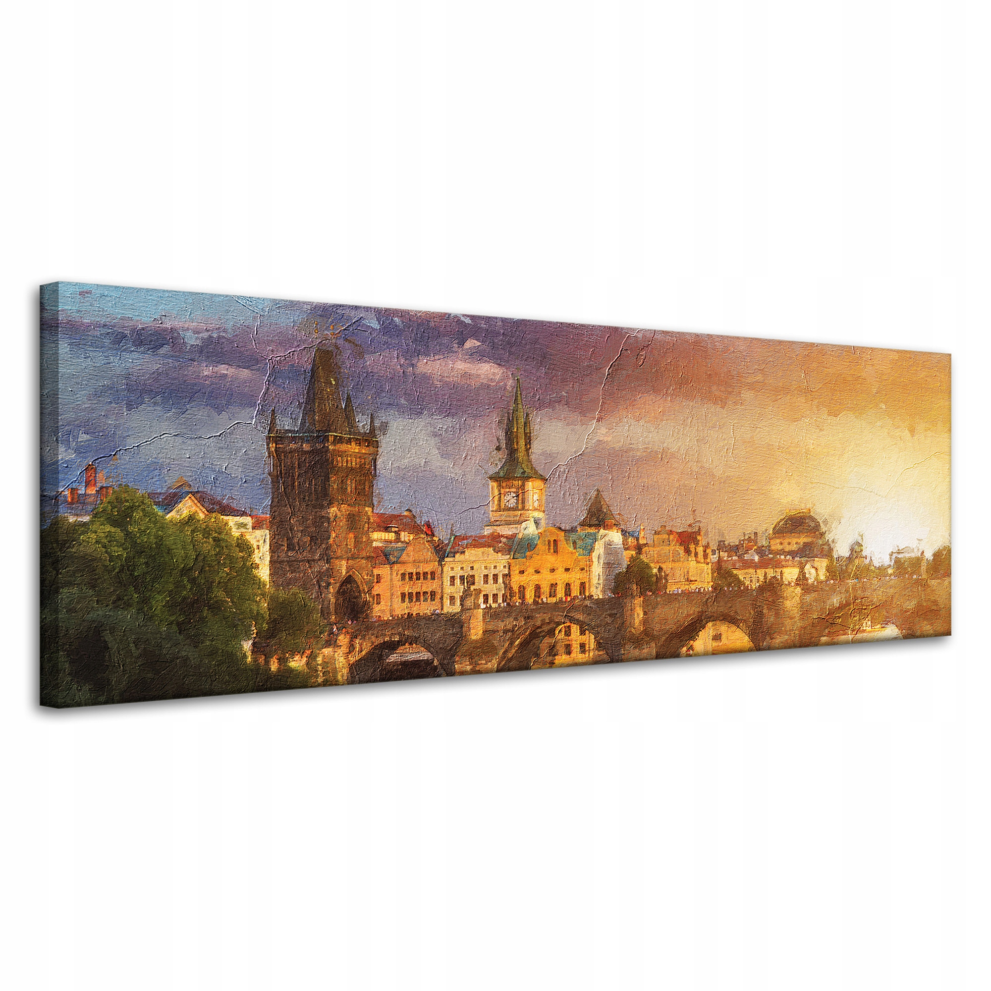 Obraz na plátně Olejové město Styl Umění Architektura 120x40 cm