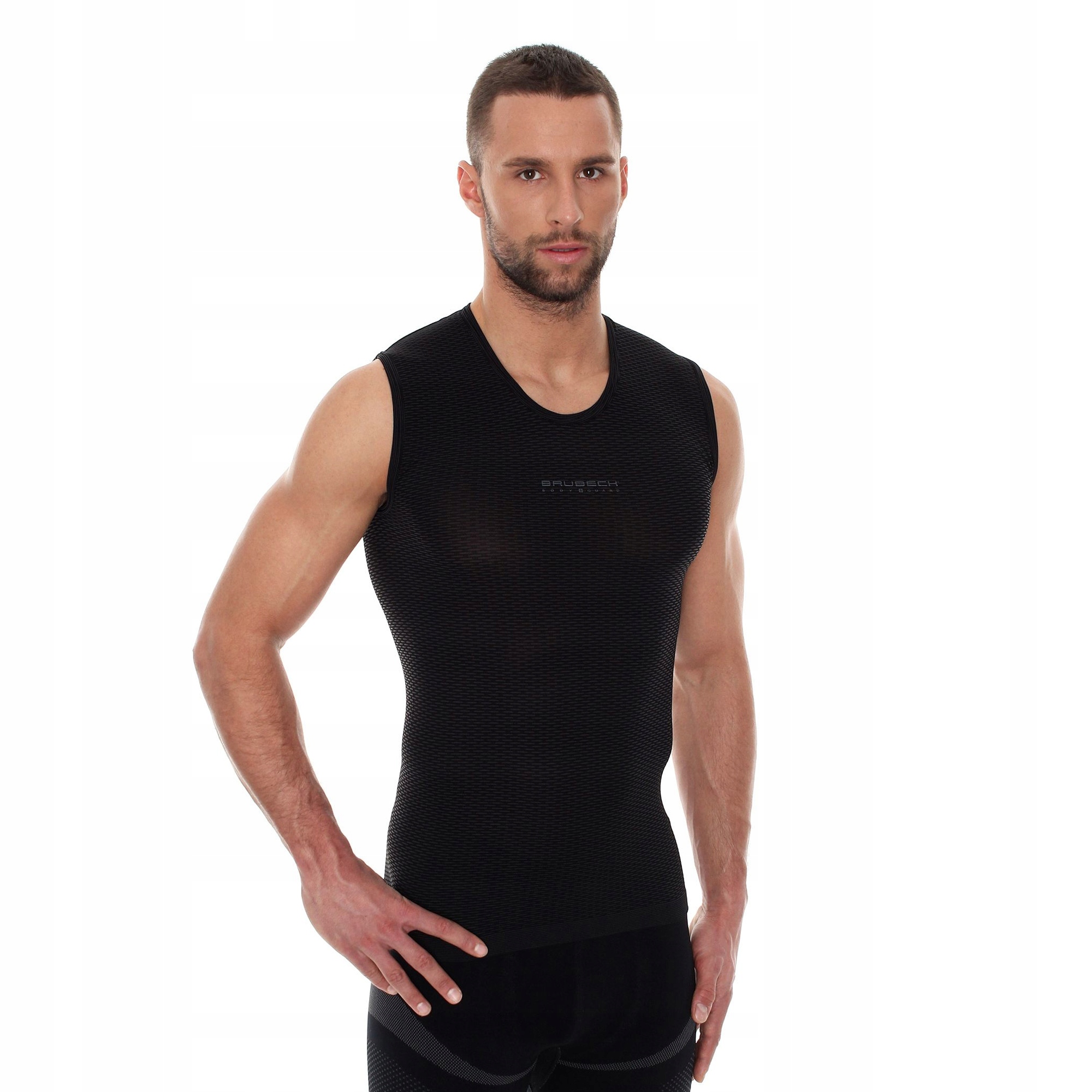 Koszulka termoaktywna Brubeck Base Layer UNISEX Potówka Bezrękawnik S Kolor szary