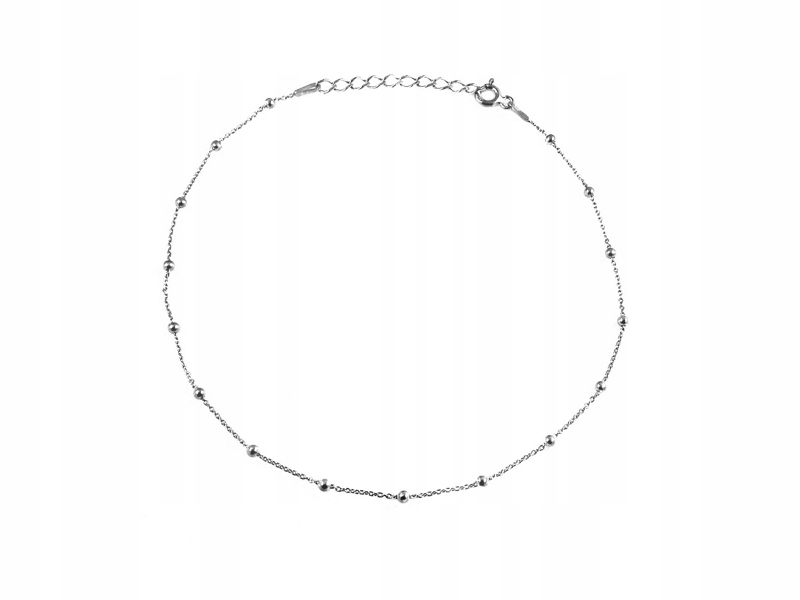 

Bransoletka Choker Na Nogę Srebrny Kulki Balls