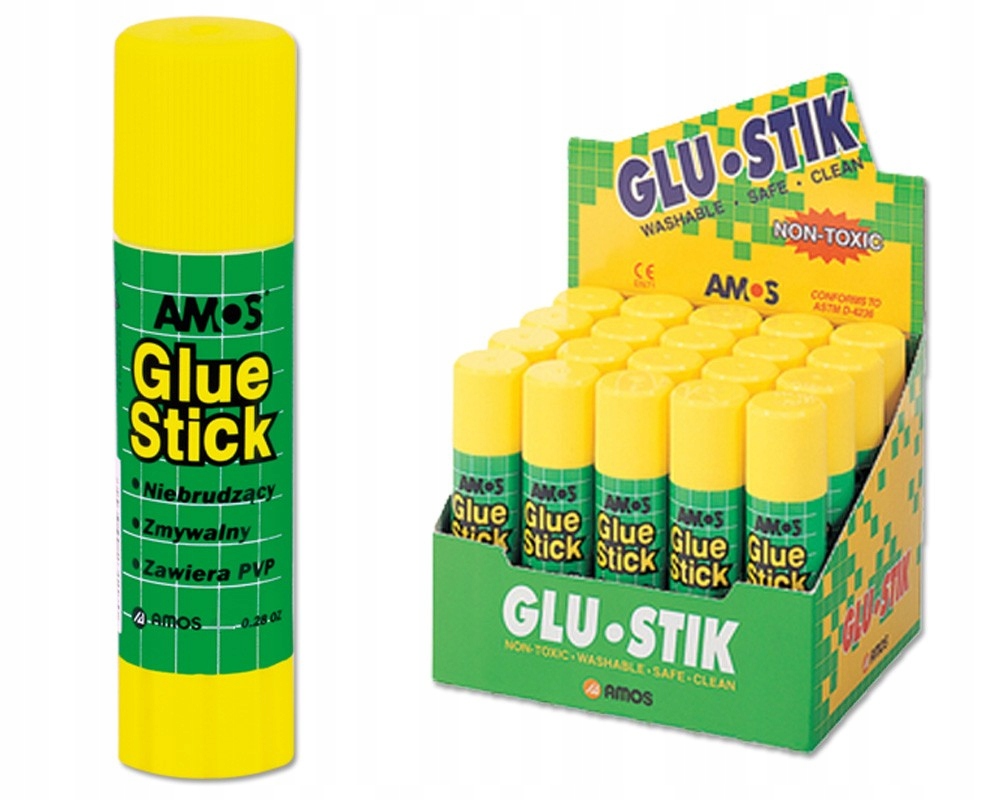 35G KLEJ W SZTYFCIE SZKOLNY GLUE STICK AMOS 35G
