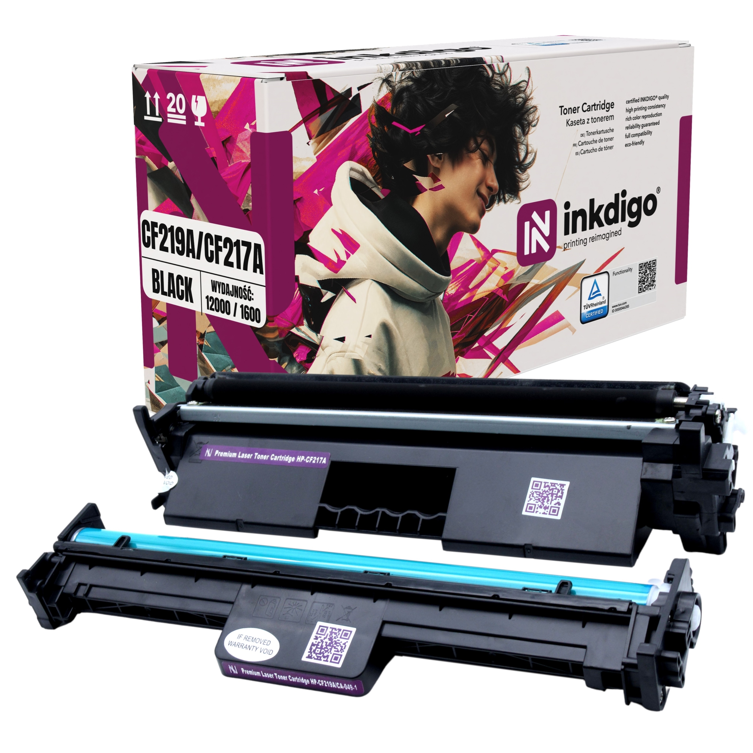 CF217A CF219A Toner Bęben Drukarki Laserjet Pro M102a M102w Mfp M130nw