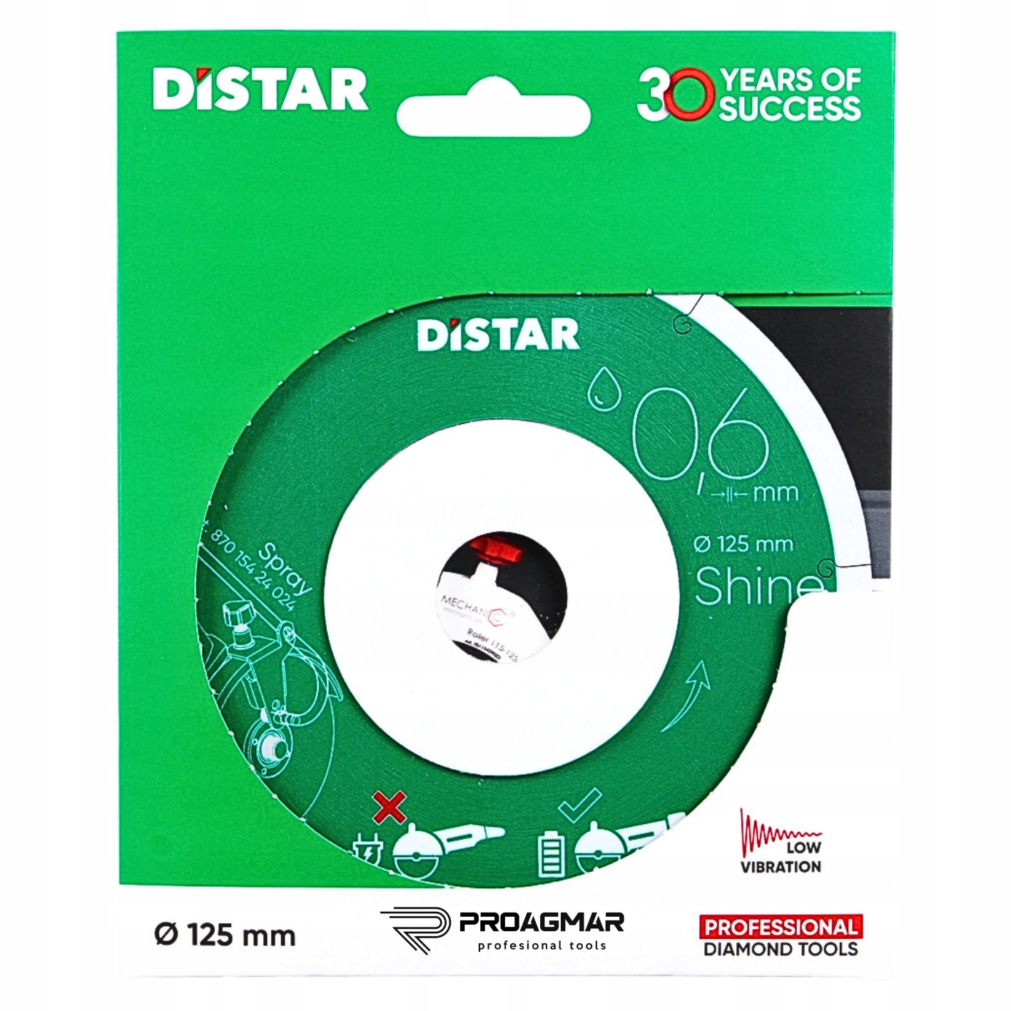 DISTAR TARCZA DIAMENTOWA 0,6 MM GRUBOŚCI PRECYZYJNE DELIKATNE CIĘCIE 125 MM Kod producenta 11127457030