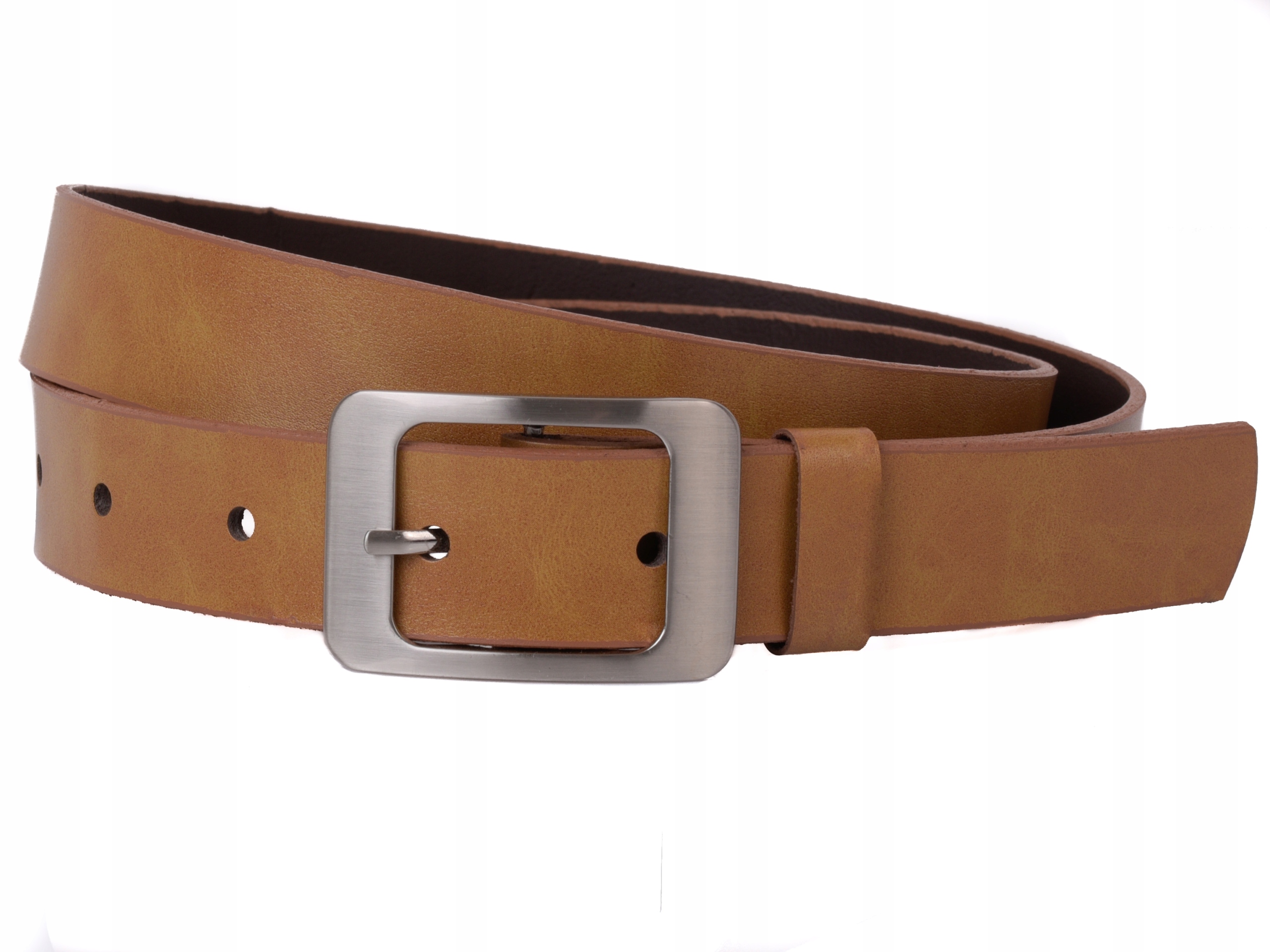 

Skórzany Pasek damski 3cm Miodowy