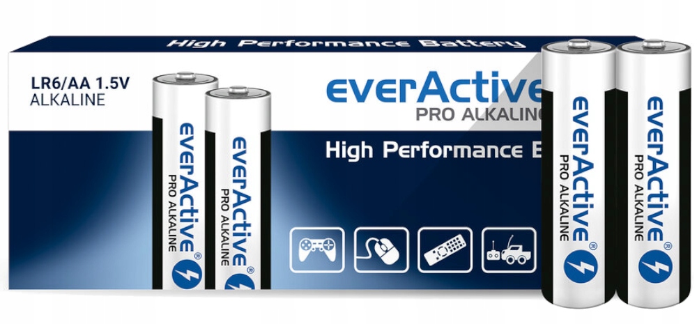 

10x Baterie alk. LR6 Aa everActive Pro (kartonik)