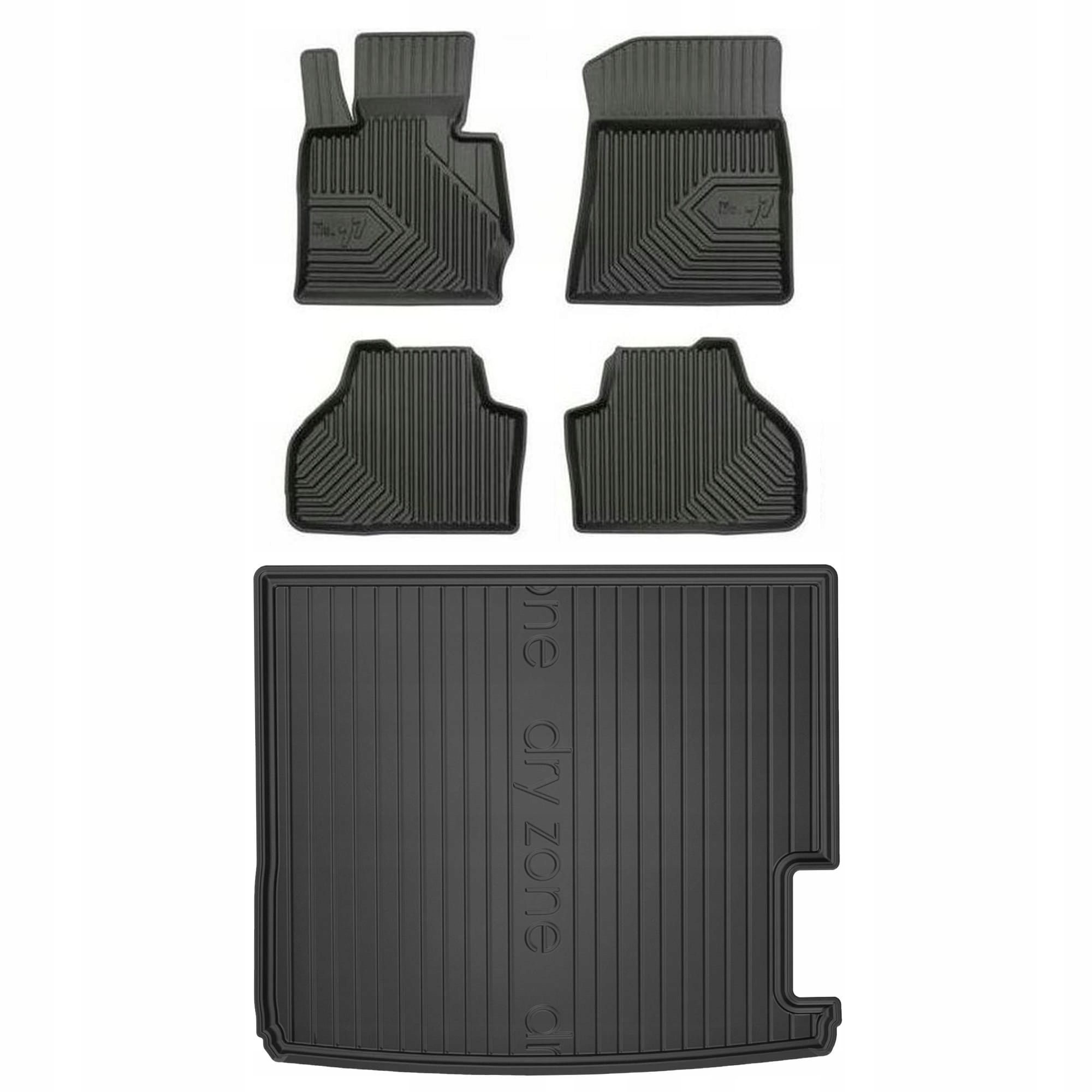 Gumová sada koberčekov a rohože Bmw X3 F25 2010-2017, zárez na plastové sc