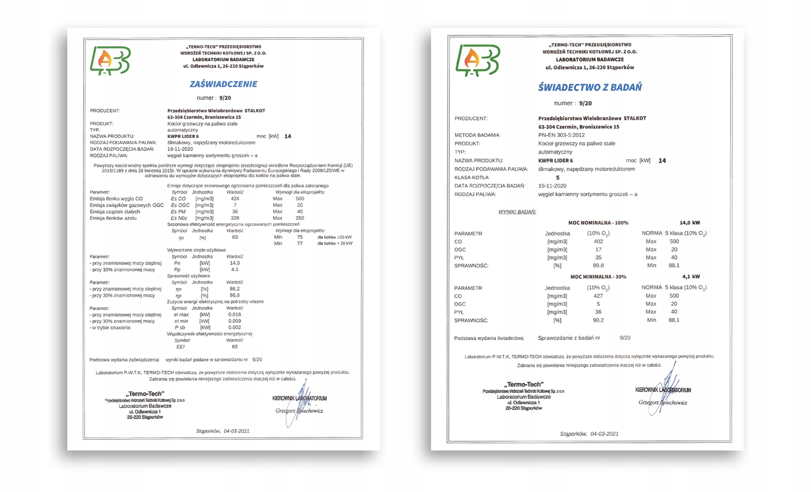 KOCIOŁ PIEC Z PODAJNIKIEM 14 KW DO 160m2 EKOSILNIK Rodzaj sterownika Sterownik dwustanowy