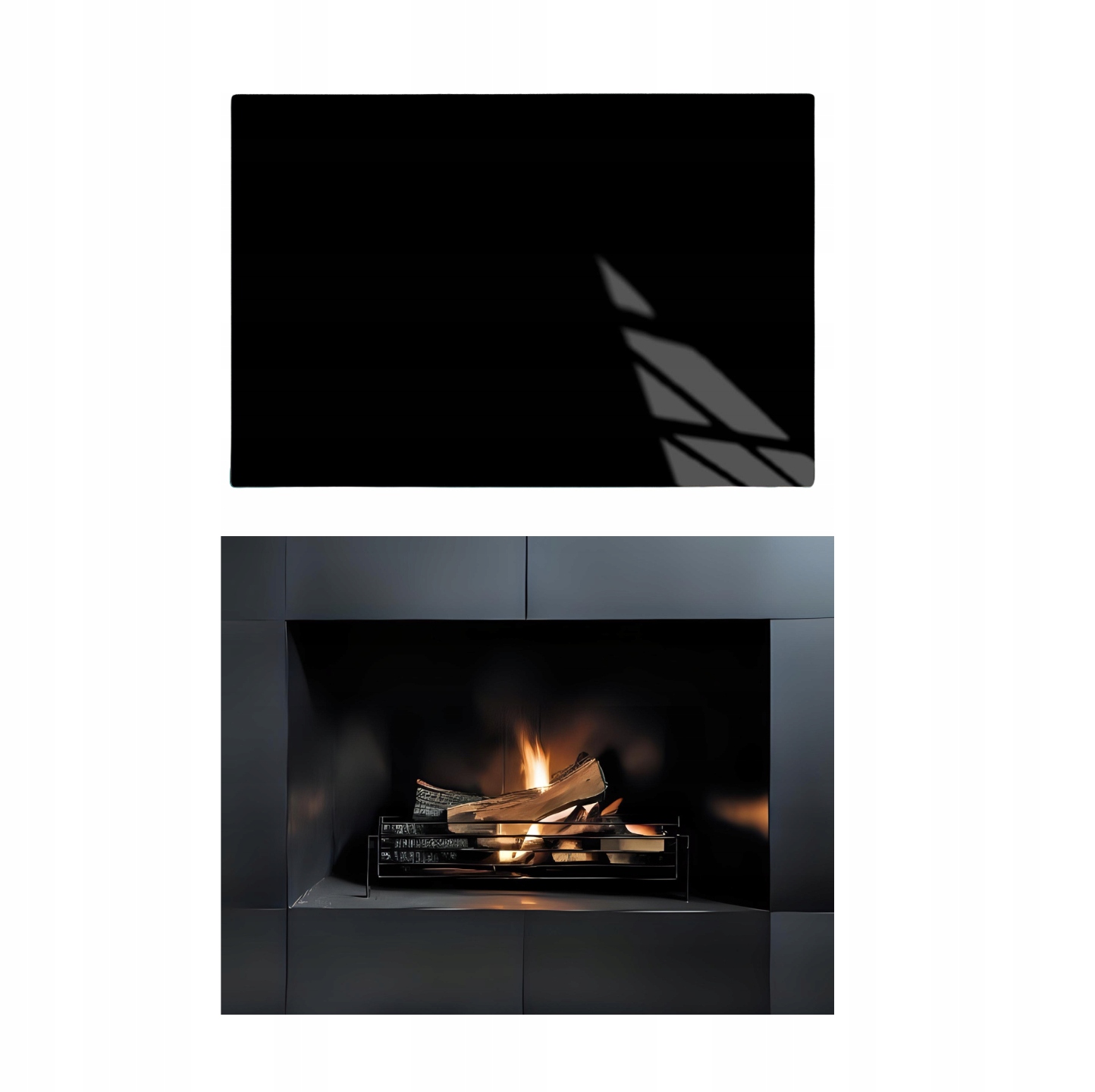 Sklo Pod Krb Koza Černé Tvrzené Sklo Podstavec Rozměr 50x52cm