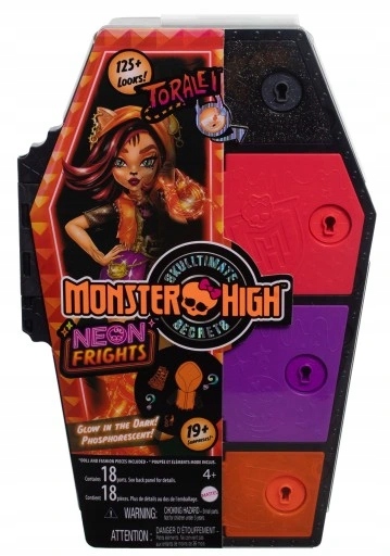 MONSTER HIGH STRASZYSEKRETY TORALEI STRIPE S3 NEONOWA ZABAWKA PREZENT Efekty brak