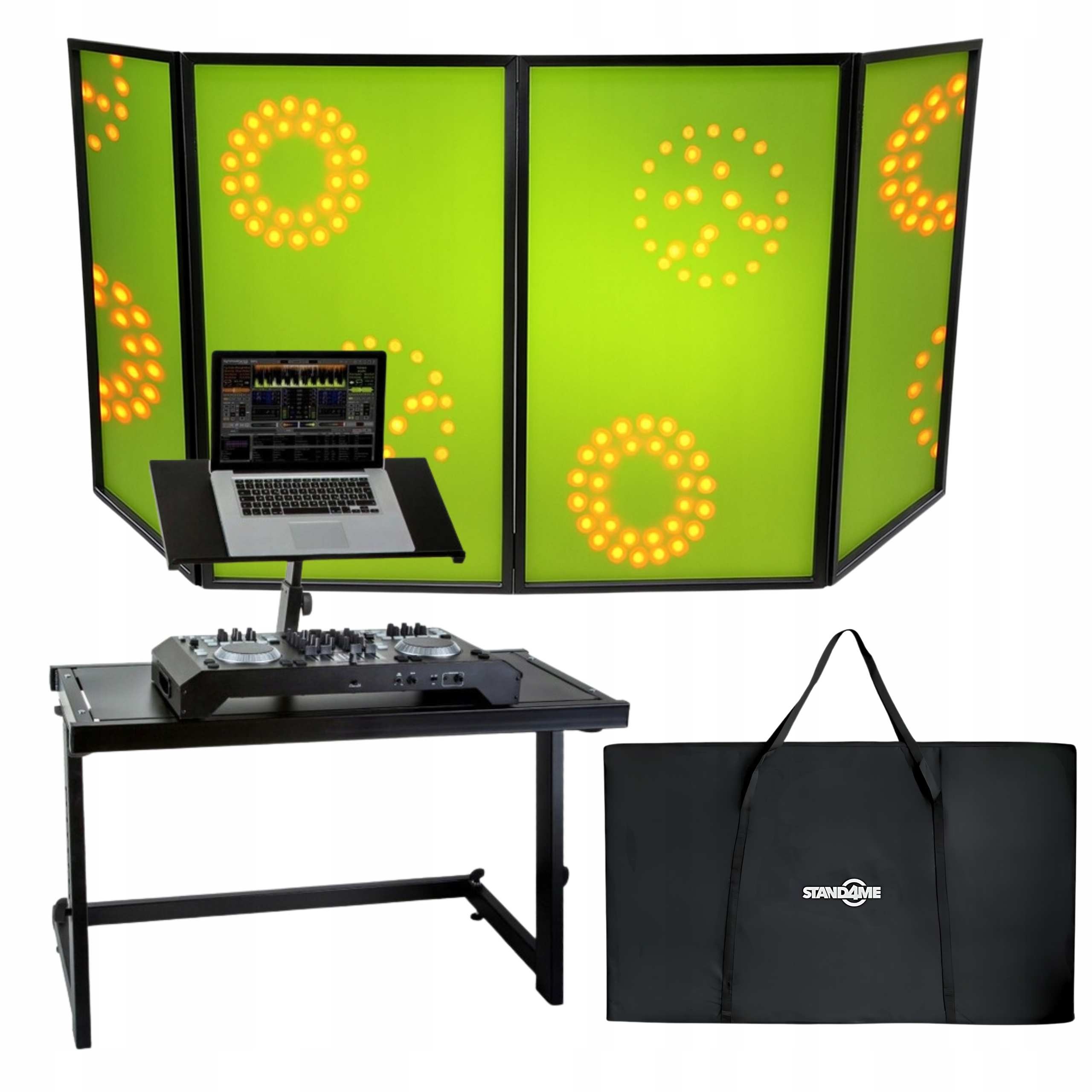 Sada pro Dj stativ nastavitelný skládací paraván 4 panely pouzdro