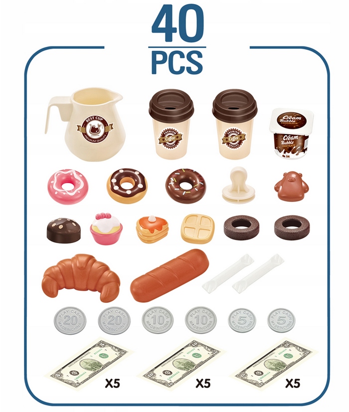 ZABAWKOWY EKSPRES DO KAWY NA WODĘ DLA DZIECI CUKIERNIA KAWIARNIA DŹWIĘK Wiek dziecka 3 lata +