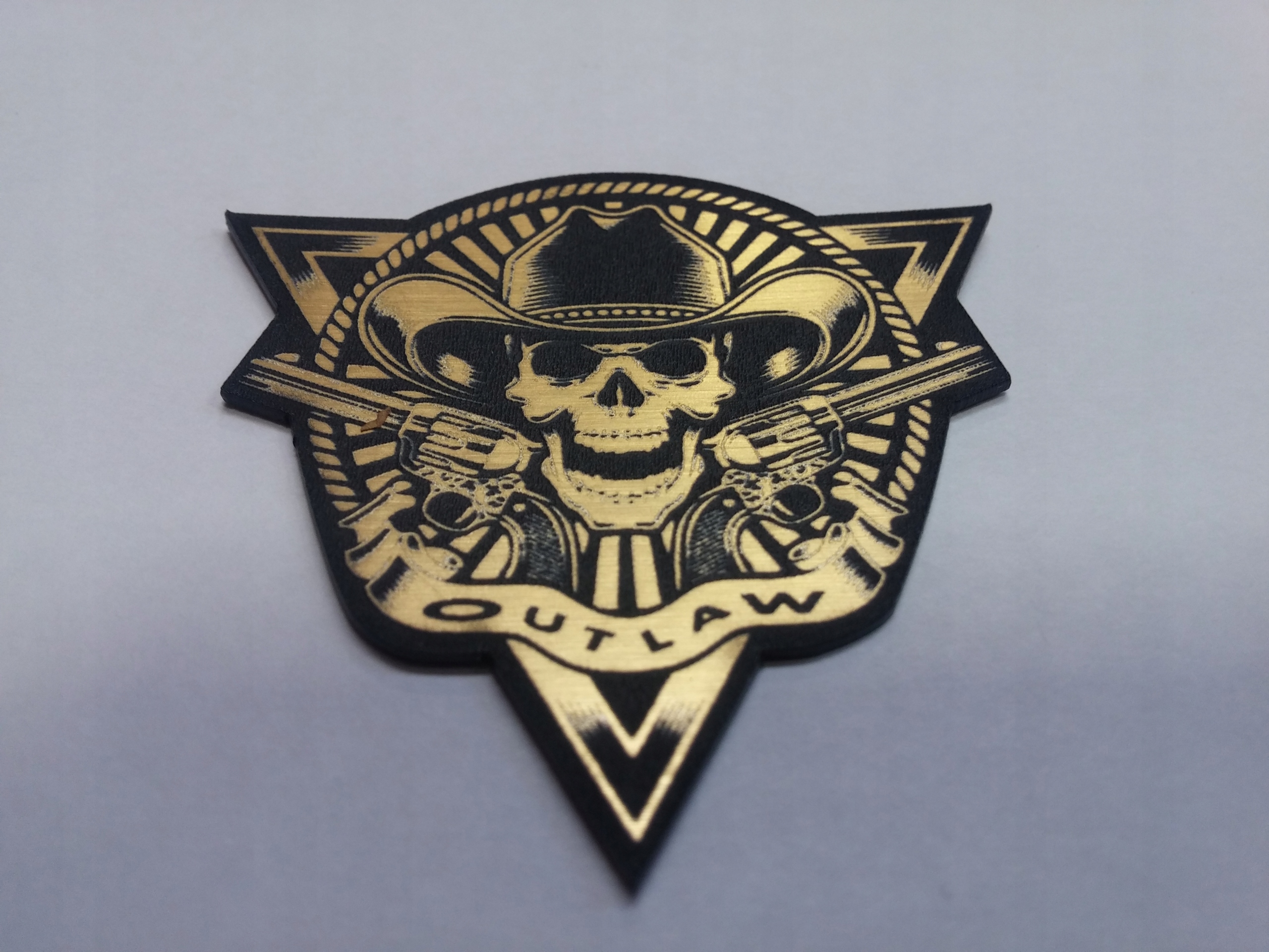 

Czacha Skull Cowboy Outlaw 50 x 47 mm *złota