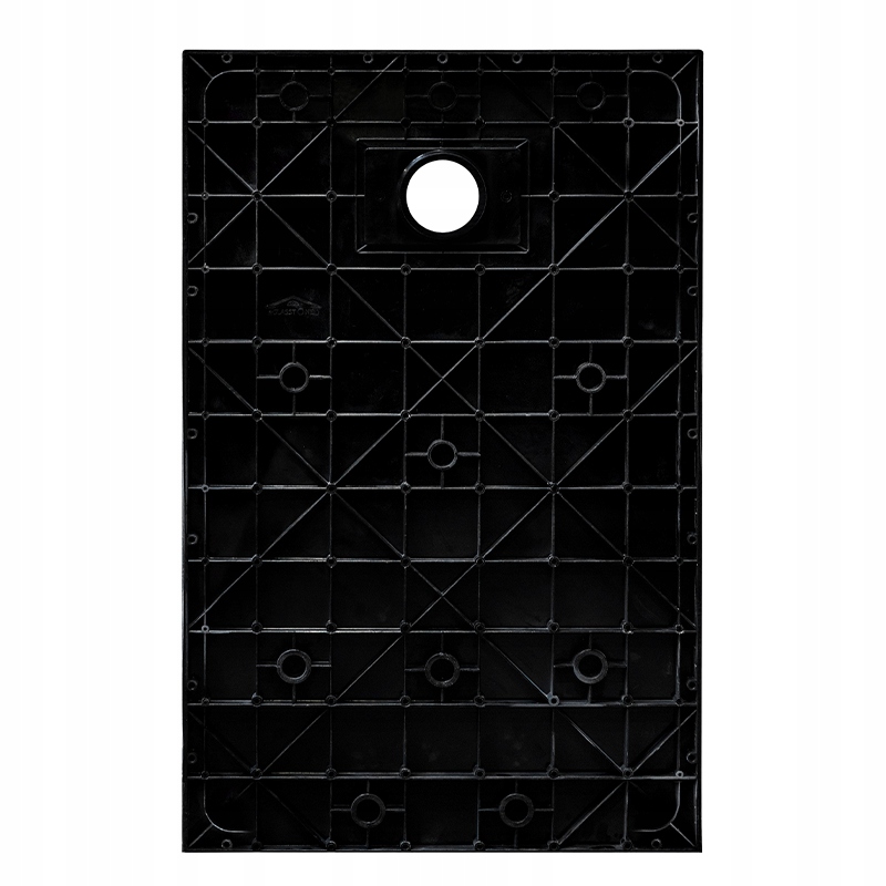 BRODZIK PRYSZNICOWY KAMIENNY KWADRATOWY SLIM RIKO CZARNY 90x90 CM Głębokość 90 cm