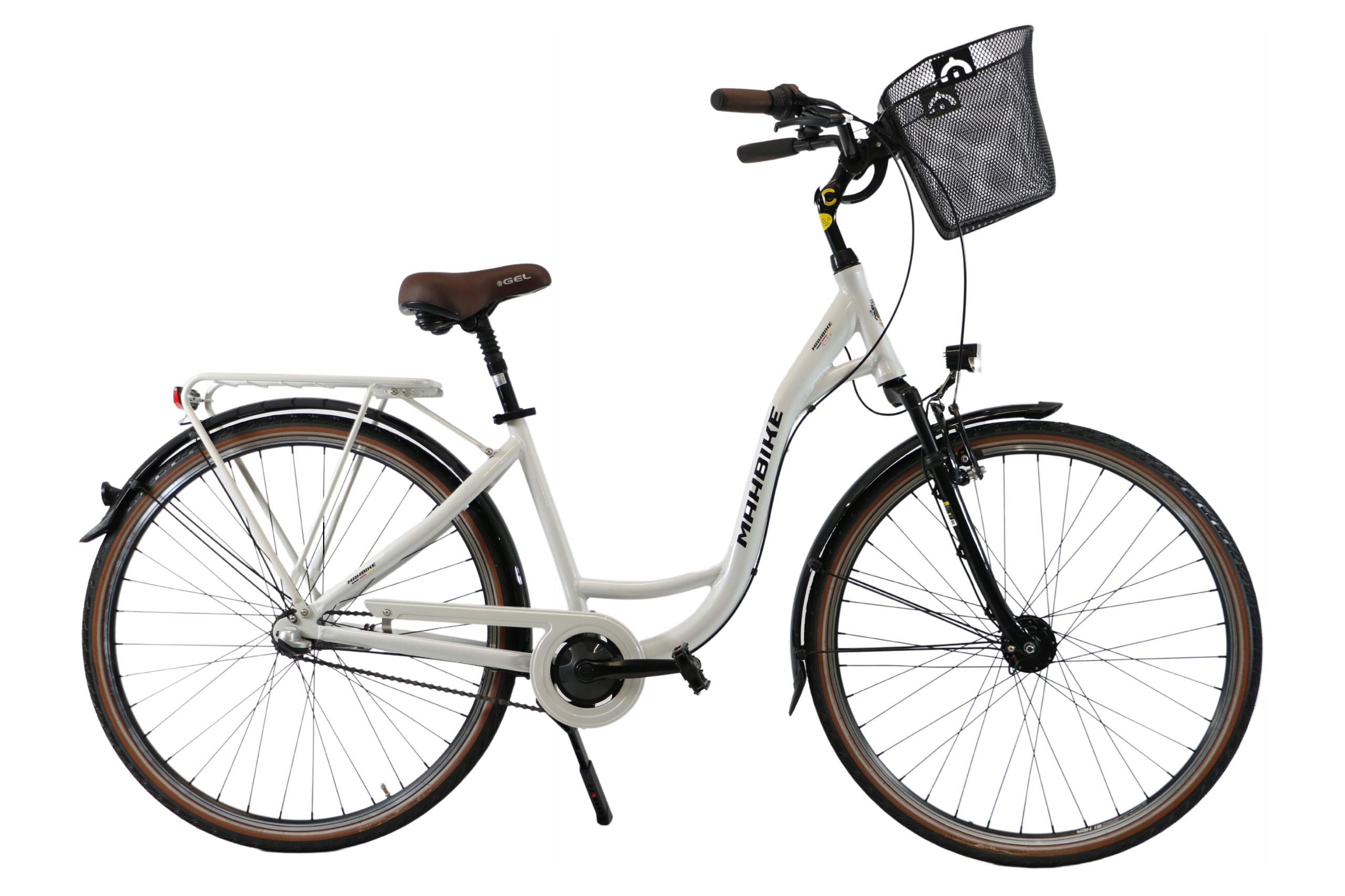 Rower Miejski Damski Męski 28" Aluminiowy Lekki 3 Biegi Shimano Z Koszem