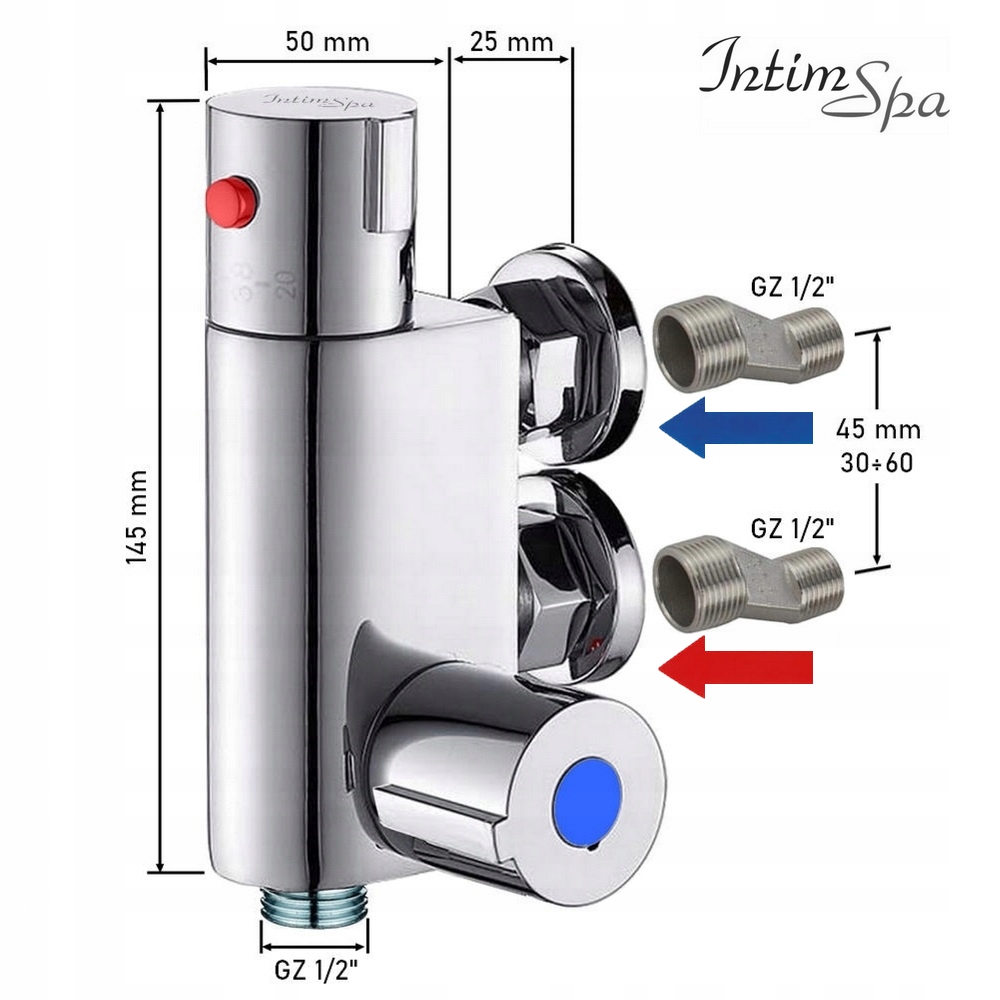 GTERM Bateria termostatyczna zawór natynk IntimSpa Kod producenta SPA-G