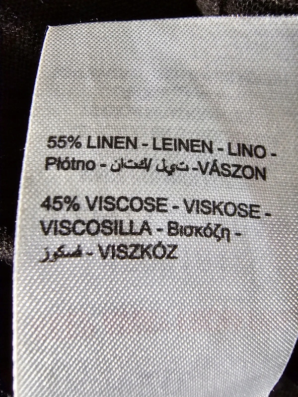 Peacocks spodnie czarne lniane na gumie 48 Stan (wysokość w pasie) średni