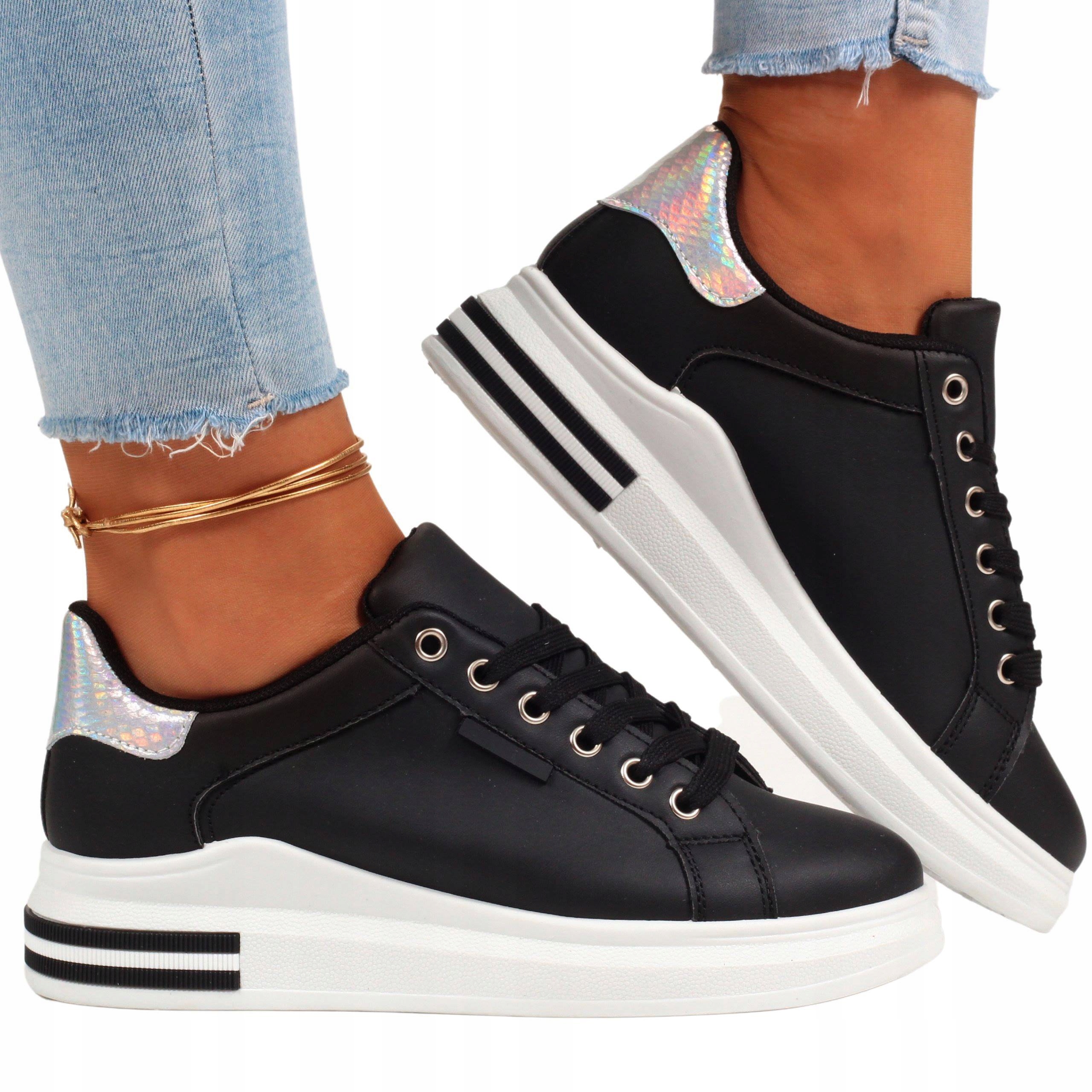 

Buty Damskie Obuwie Sportowe Sneakersy Wiązane