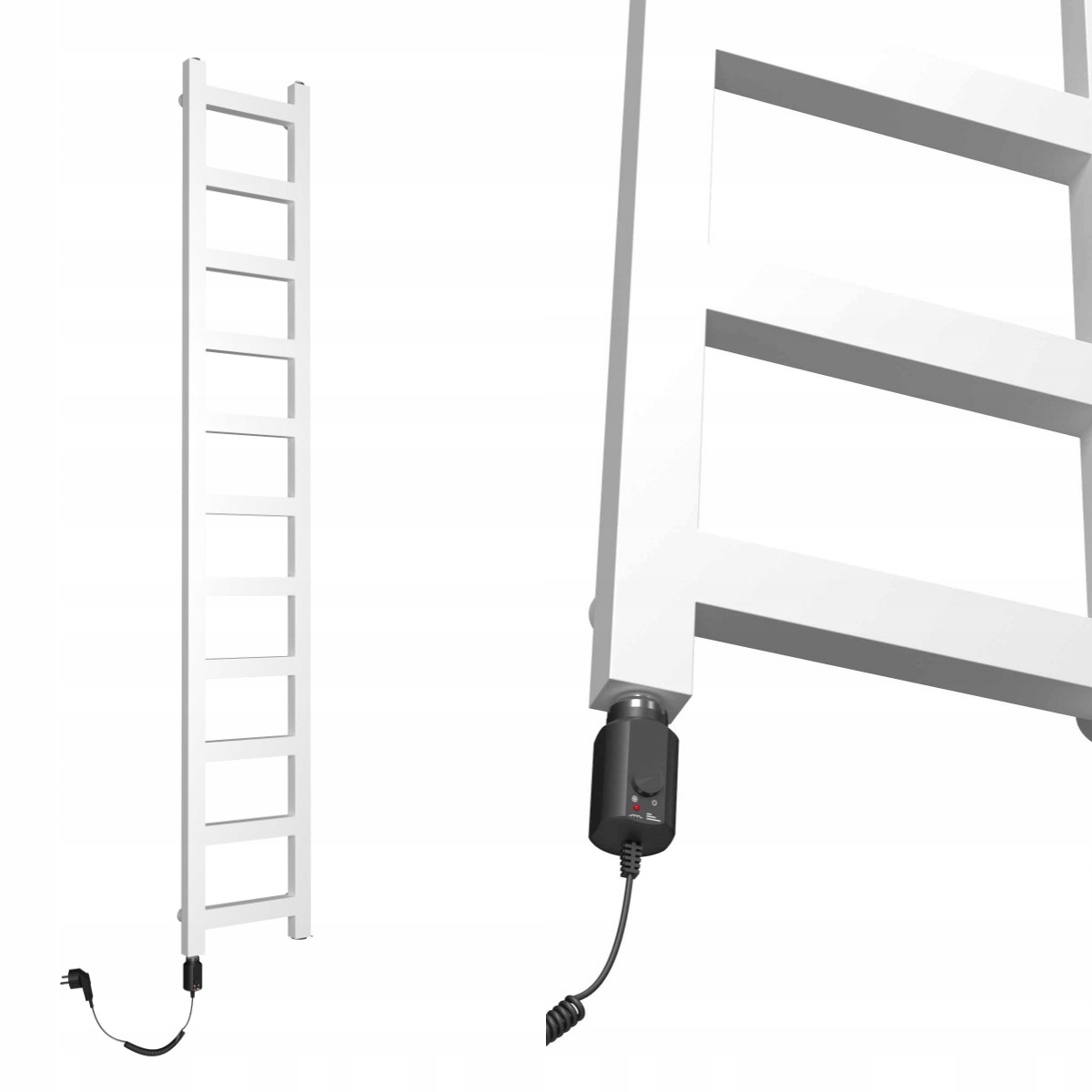 Elektrický Kúpeľňový Ohrievač e-LAD 1210/250 Biely Mat Ohrievač 300 W