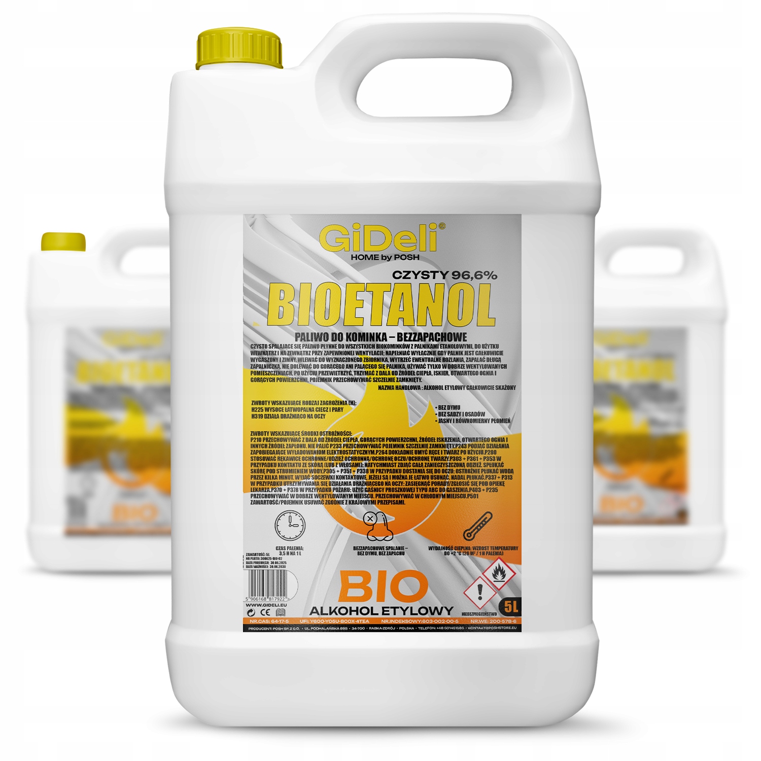 Bioetanol do krbu 3x 5L bezzápachové biopalivo