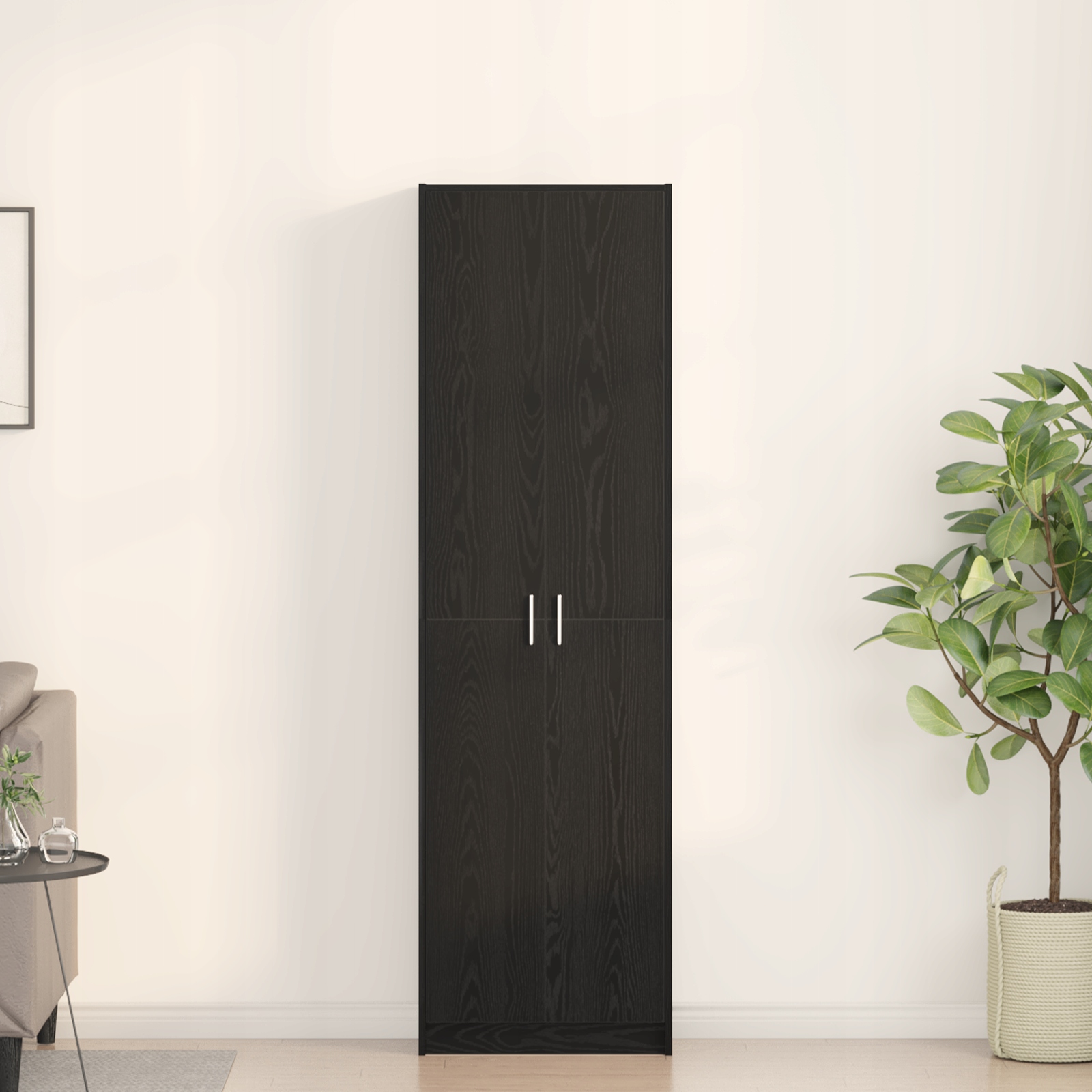 Skříň Černý dub 55x25x189 cm Inženýrské dřevo Černá 3334009