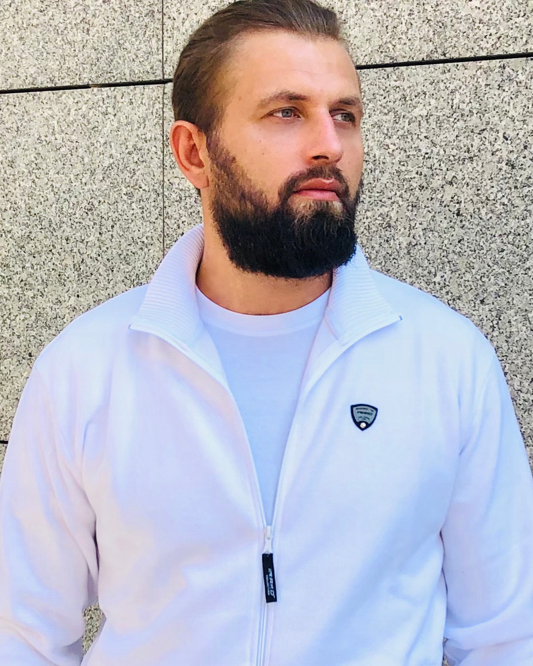 Bluza Sweter Męski Platon Biały M