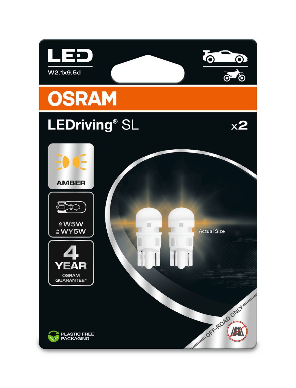Zarowka Led W5W Amber 12V 0.5W Ledriving Osram
