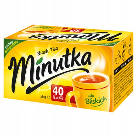 Minutka Černý instantní čaj 40 sáčků ex.