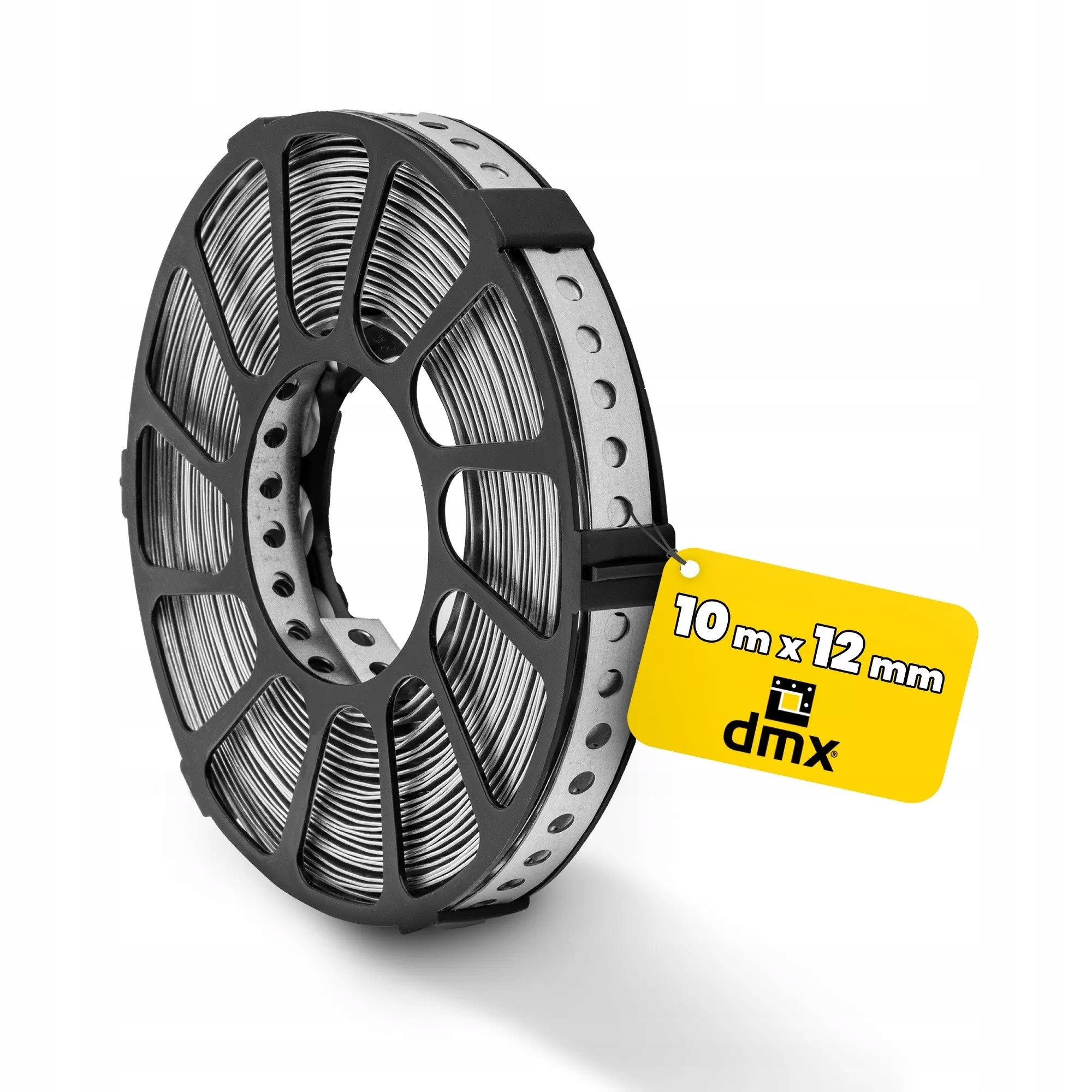 TAŚMA MONTAŻOWA PERFOROWANA STAL 0,7X12 MM 10M DO RUR PRZEWODÓW DOMAX TM15