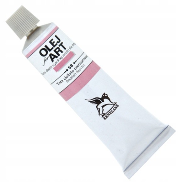 Farba olejna 60ml tinta cielista czerwona Renesans