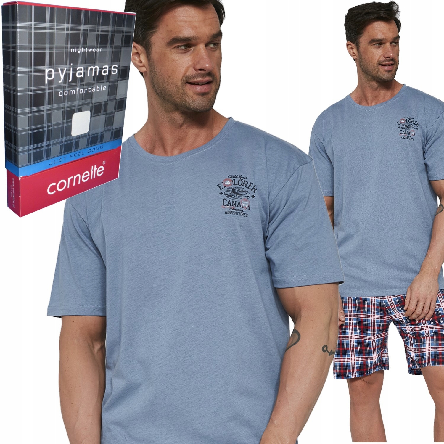 

Cornette piżama męska 326/106 Ontario 2 jeans