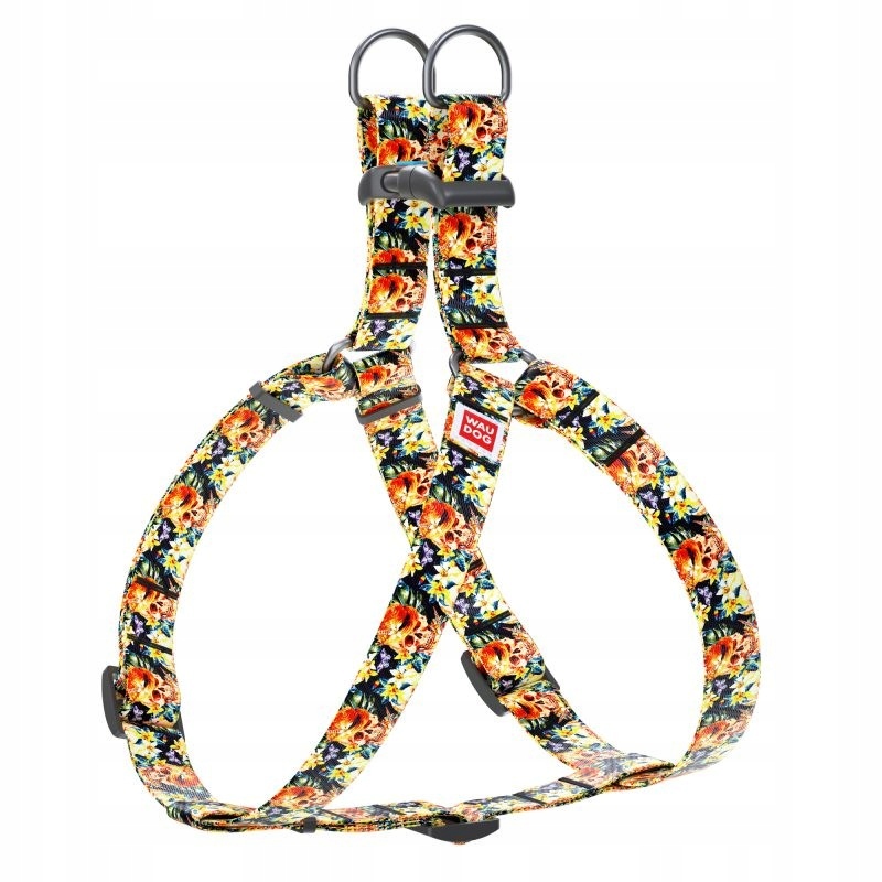 Levně Waudog postroj easy walk pro psa Skull S 40-55cm