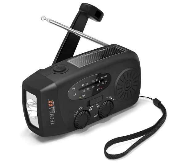 Radio przenośne awaryjne Technaxx TX-238 Usb Solar Dynamo Powerbank Latarka
