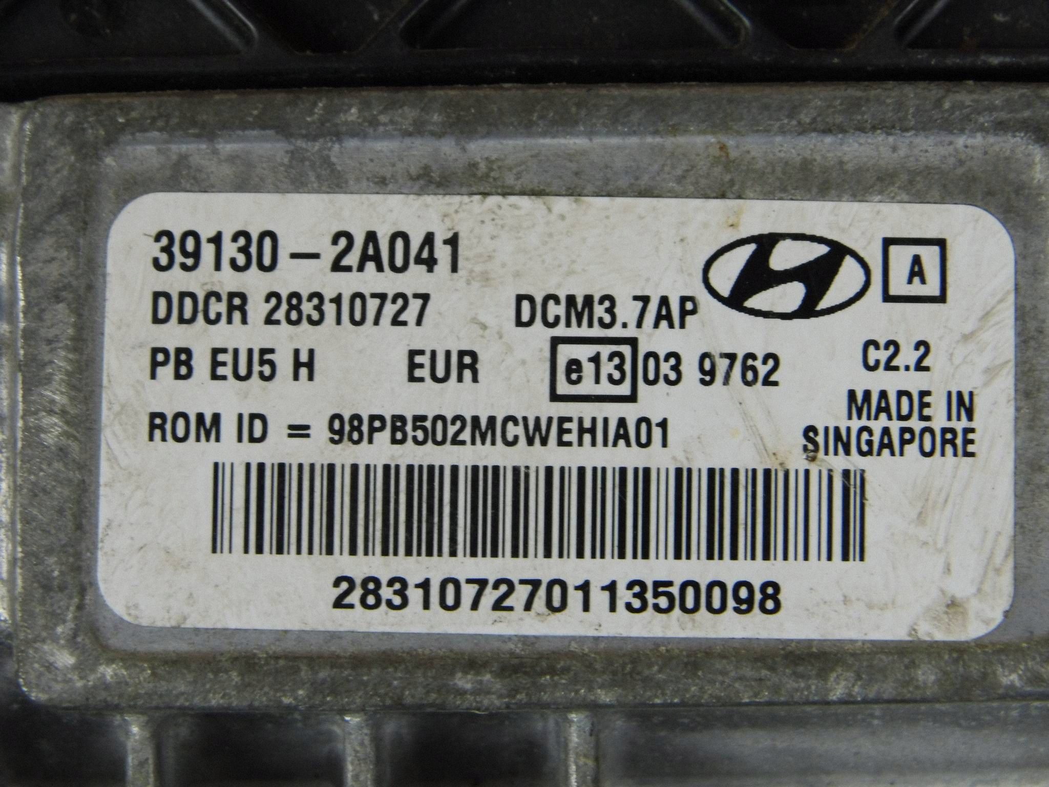 Hyundai i20 2014+ 1.4 CRDI module computer control unit of the engine ECU 39130-2A041