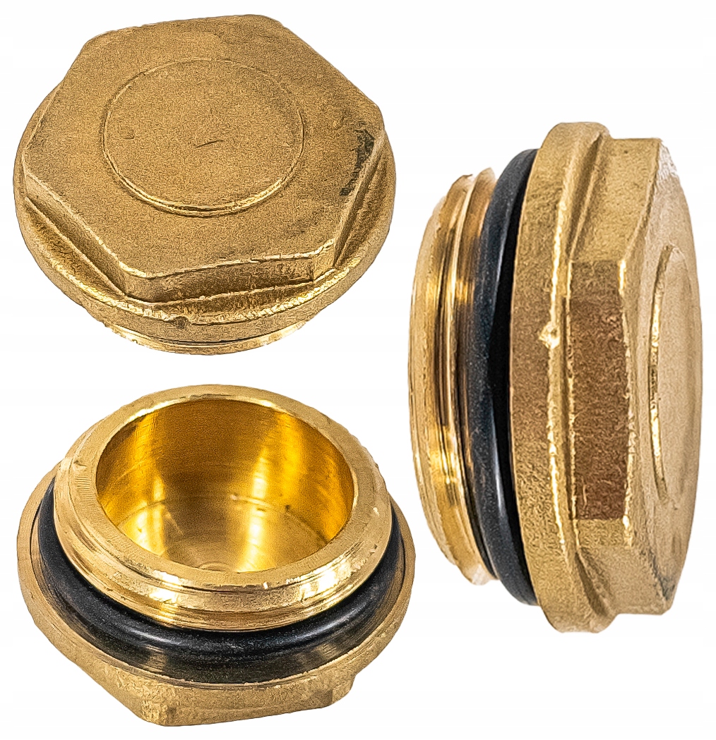 KOREK ZAŚLEPKA MOSIĄDZ 3/4" CALA MOSIĘŻNA ZATYCZKA KAPA GWINT ZEWNĘTRZNY